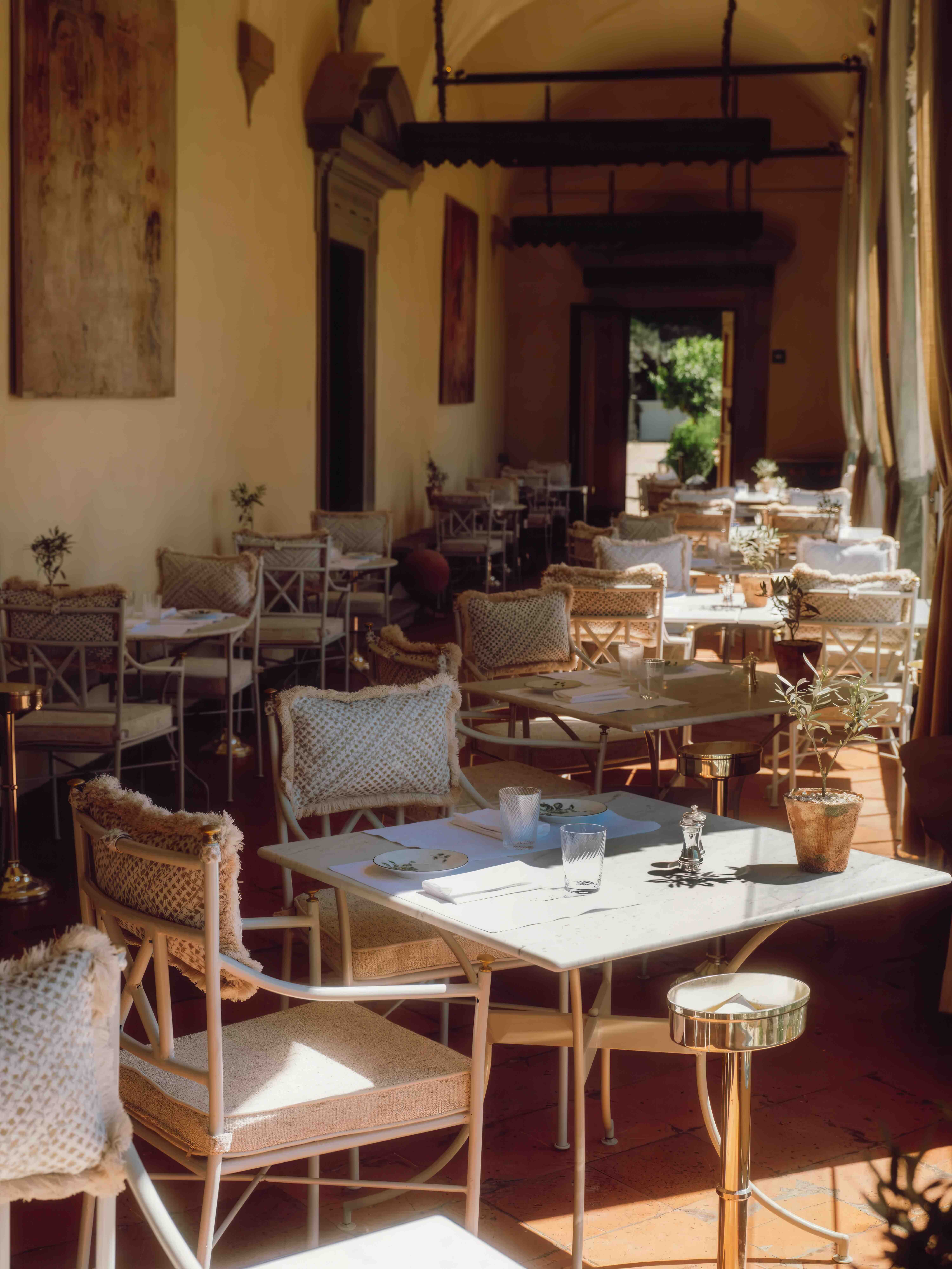Dining, image courtesy of Villa San Michele, A Belmond Hotel