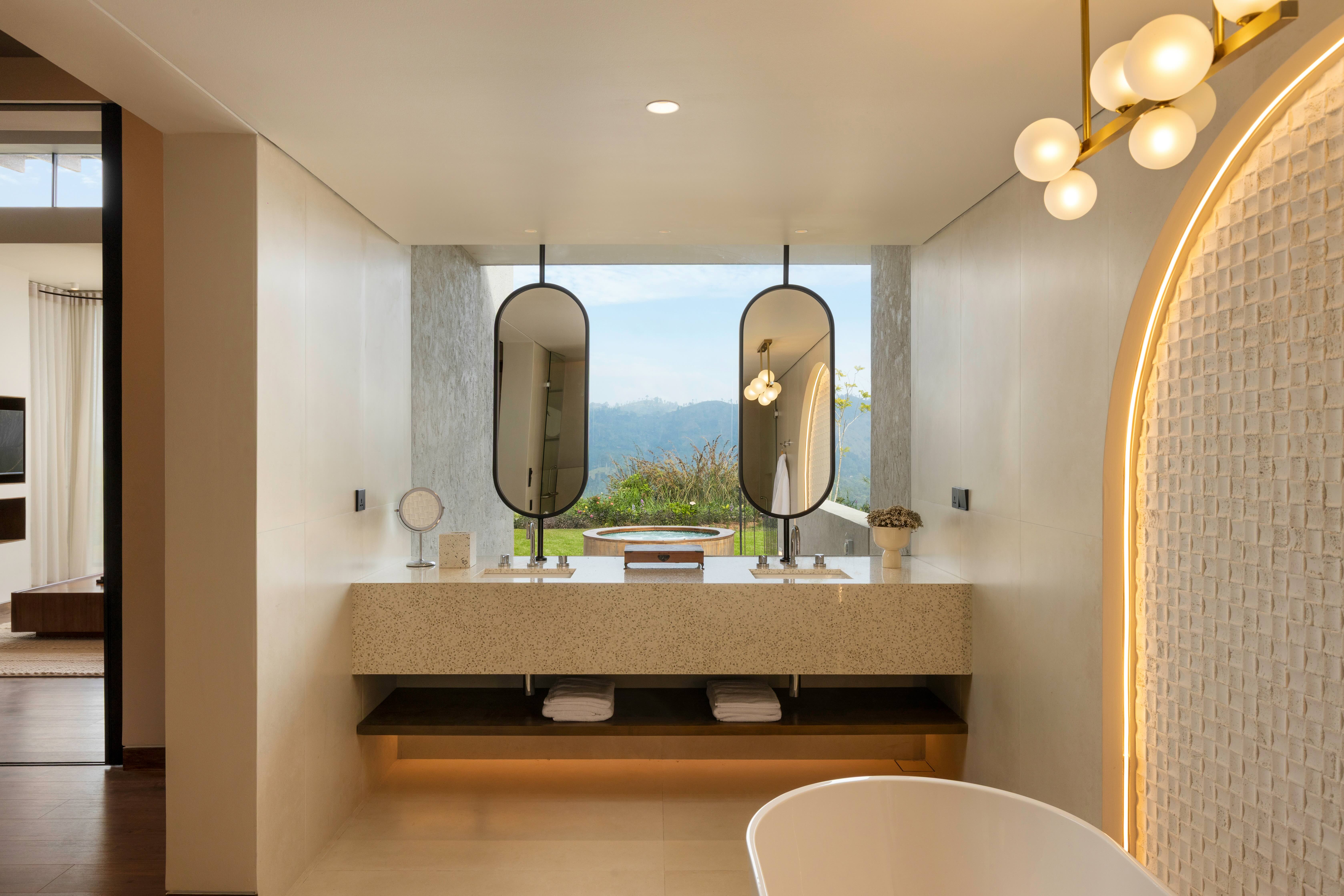 Villa Bathroom View, image courtesy of Uga Ghiri