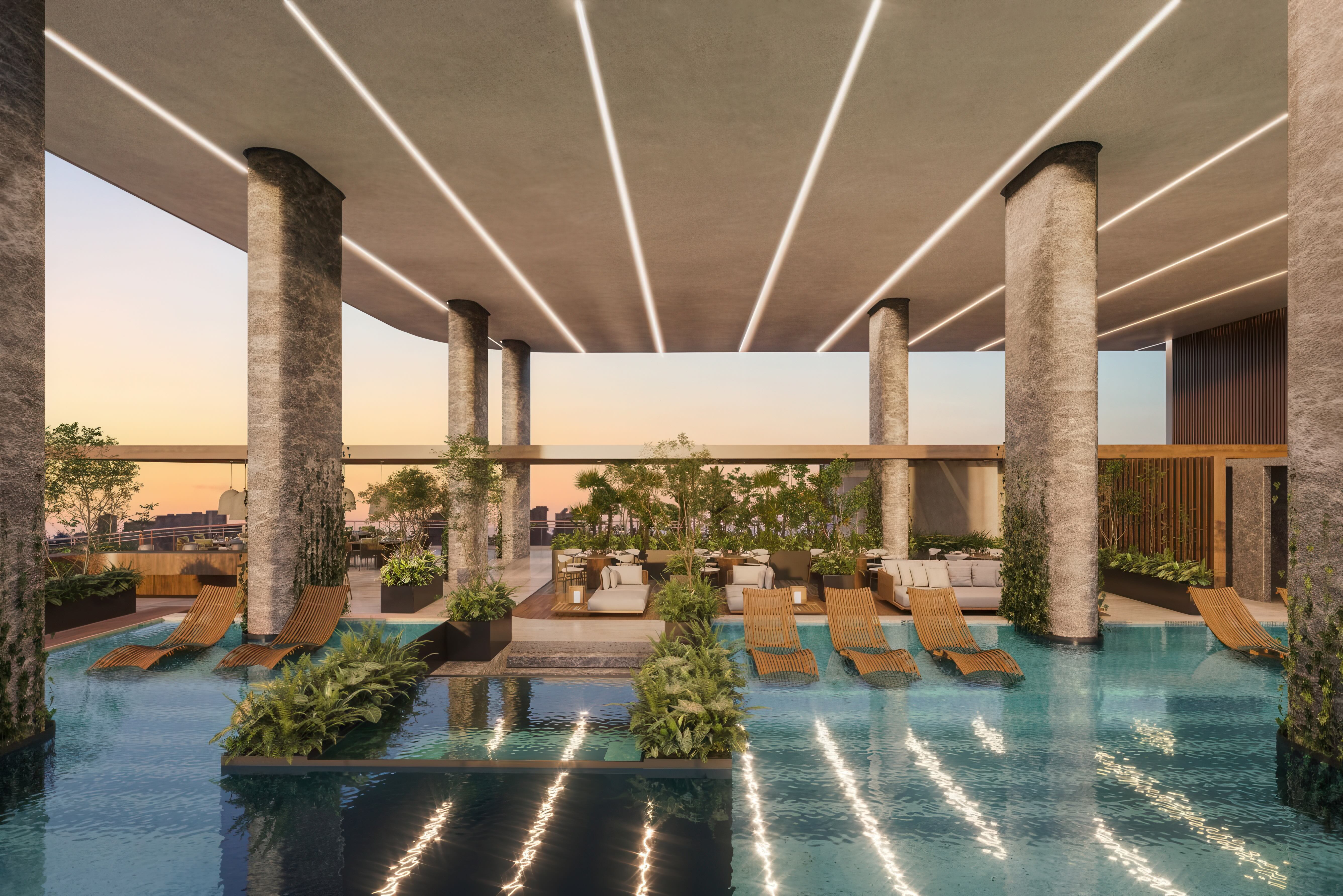 Pool Lounge, image courtesy of St. Regis Costa Mujeres, Cancún