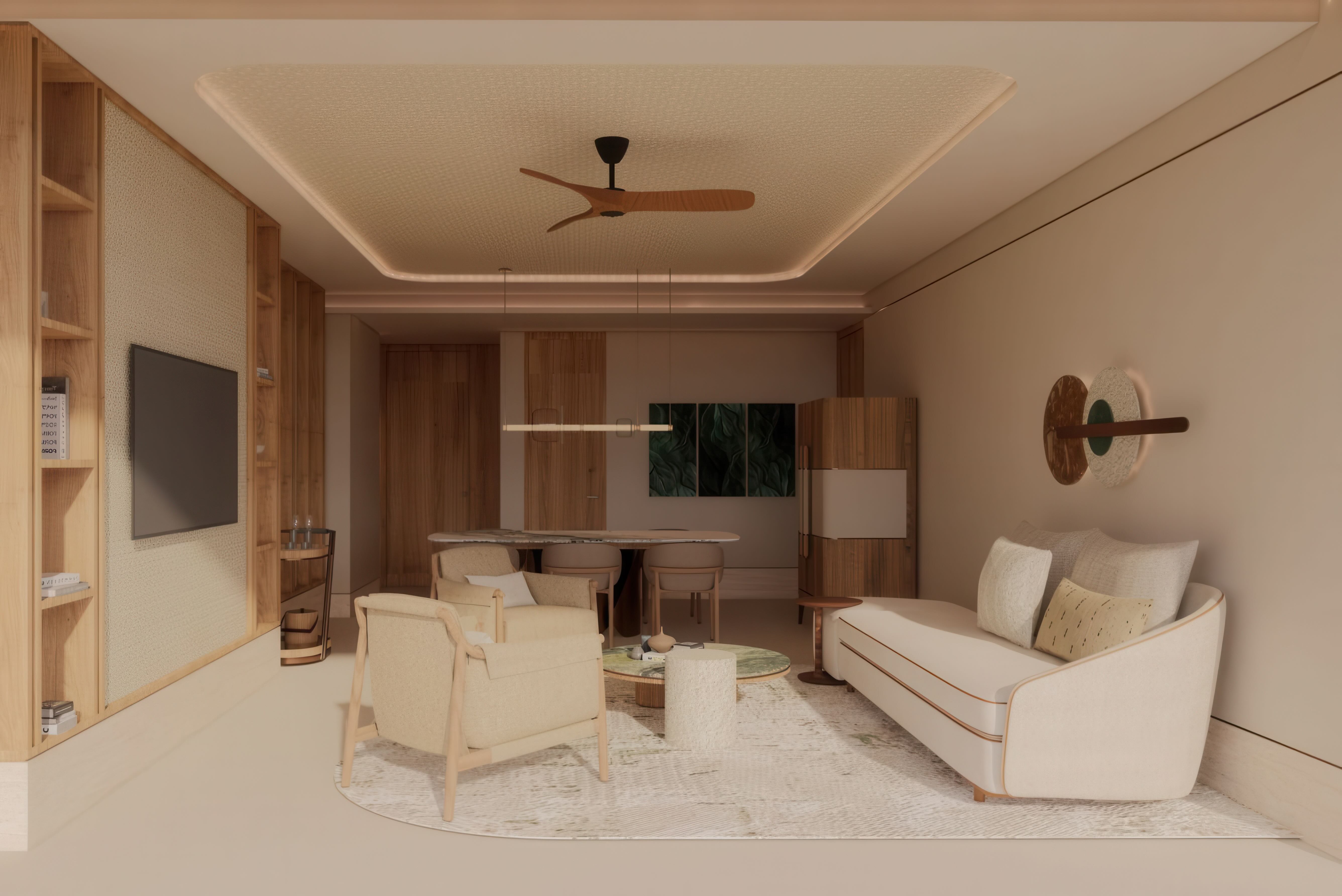 Suite Living Room, image courtesy of St. Regis Costa Mujeres, Cancún