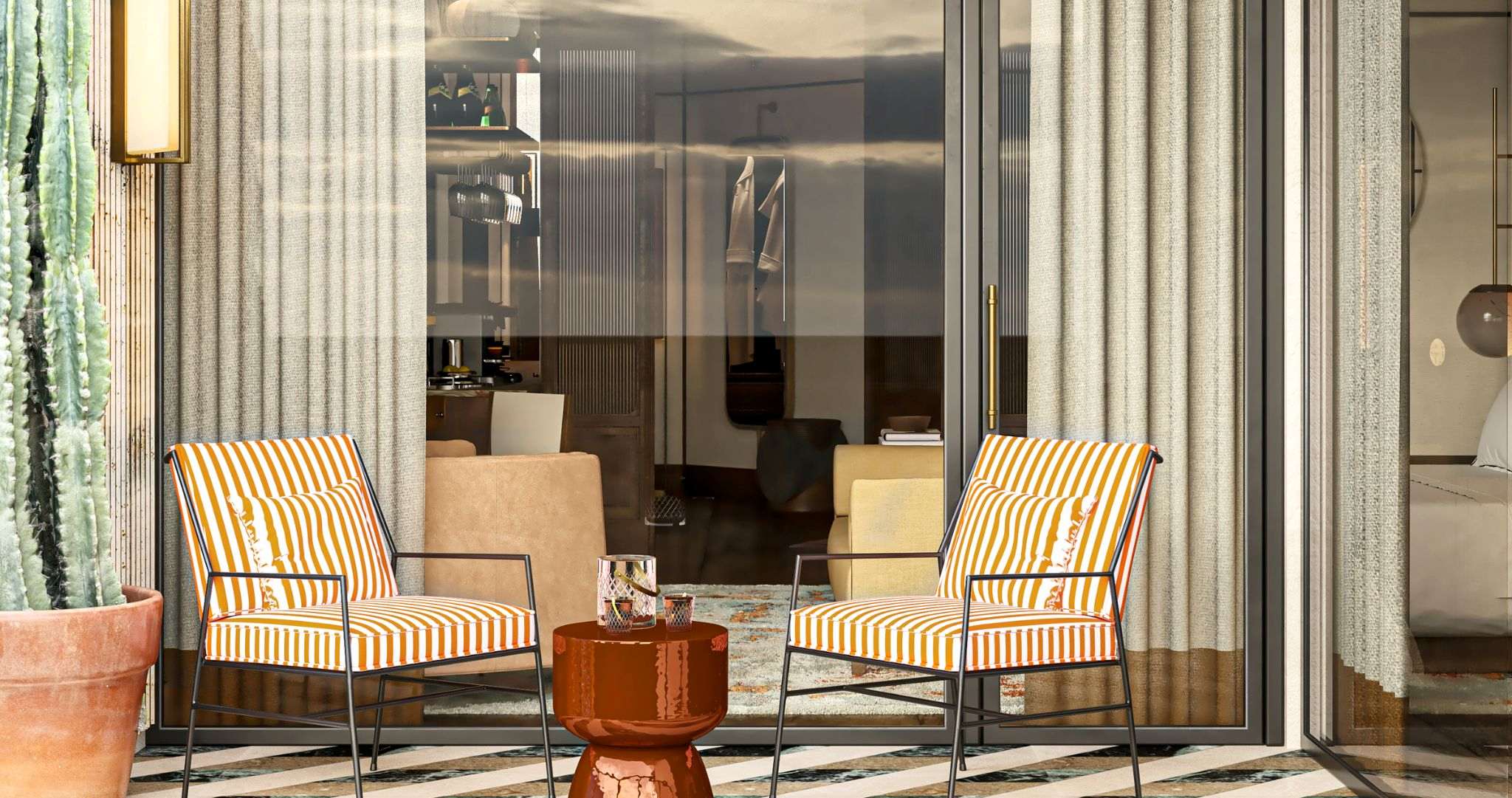 Image of a Suite Terrace, courtesy of BLESS Ibiza The Site