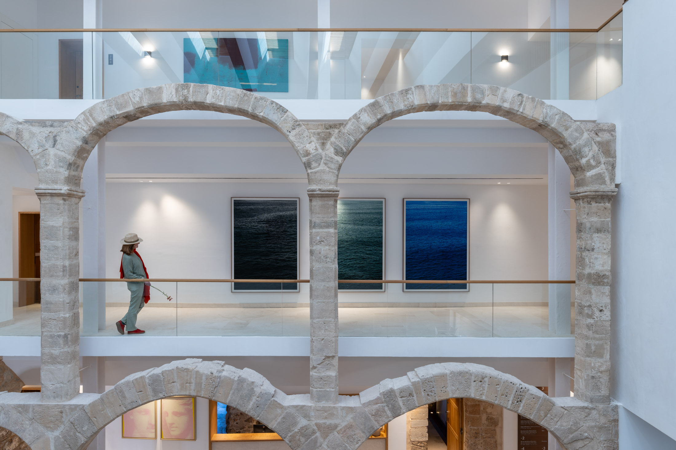 Image of the Interior Corridor, courtesy of Parador de Ibiza