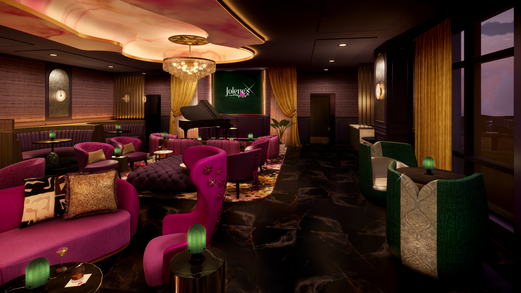 Rendering of Jolene's at Dolly Parton's Songteller Hotel