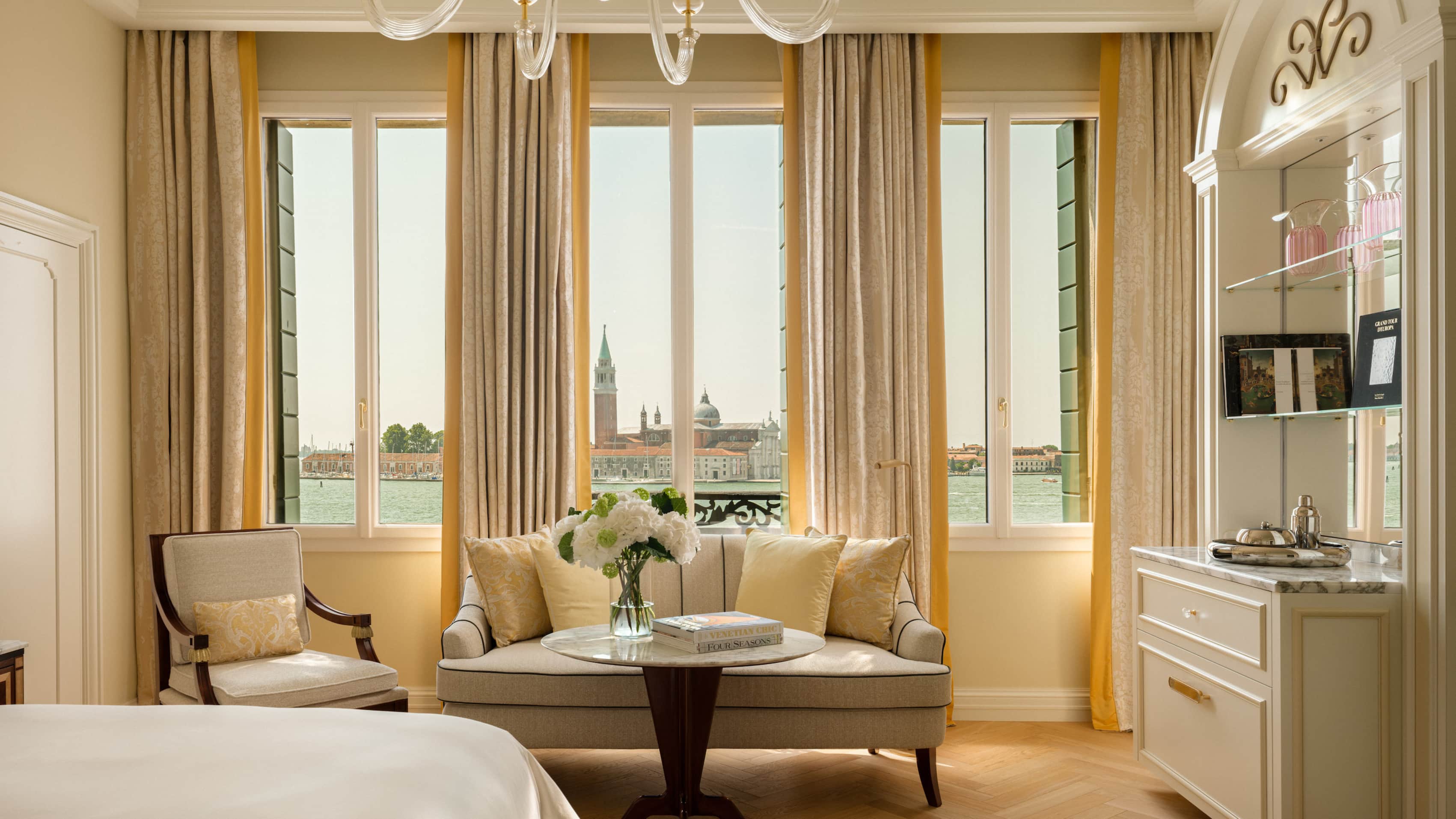 image of Premium Lagoon-View Suite, interior, courtesy of Four Seasons