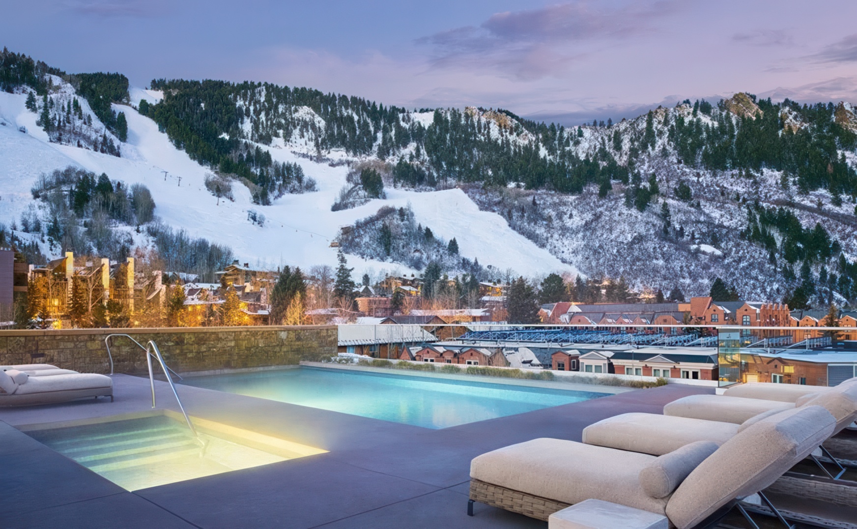 image of The Little Nell Aspen pool, courtesy of Aspen Hospitality