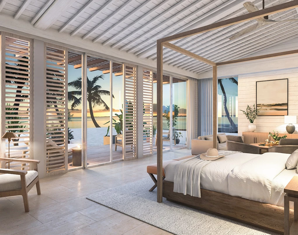 Rendering of Ocean Estates Interior at Montage Cay  in The Abacos, Bahamas