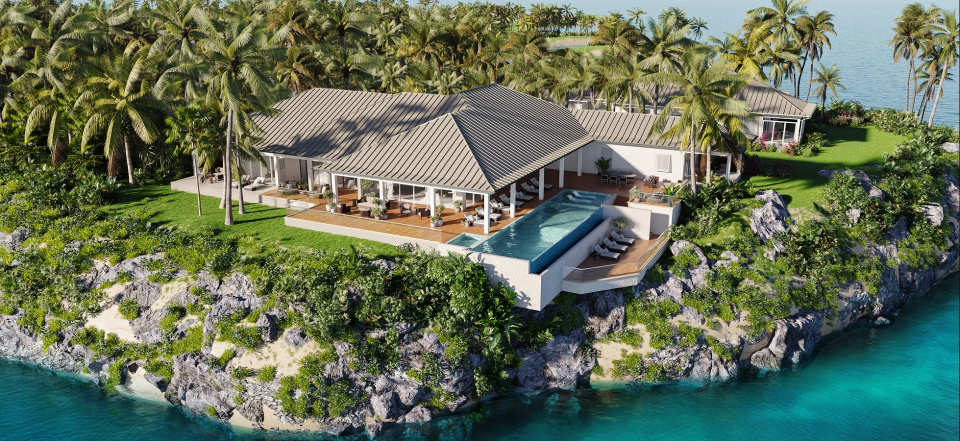 Rendering of Montage Cay's Ocean Estates in The Abacos, Bahamas