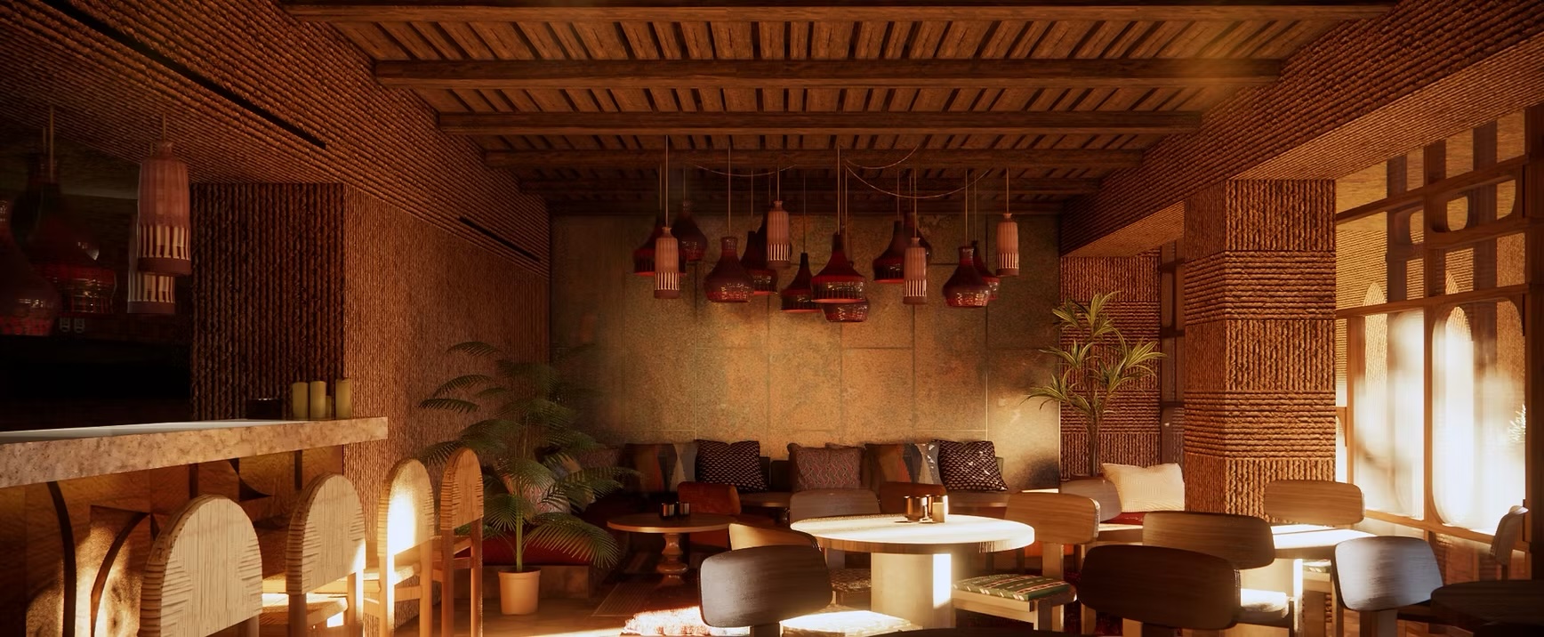 Image of Dining Venue Talva, courtesy of Nômade Temple Ibiza