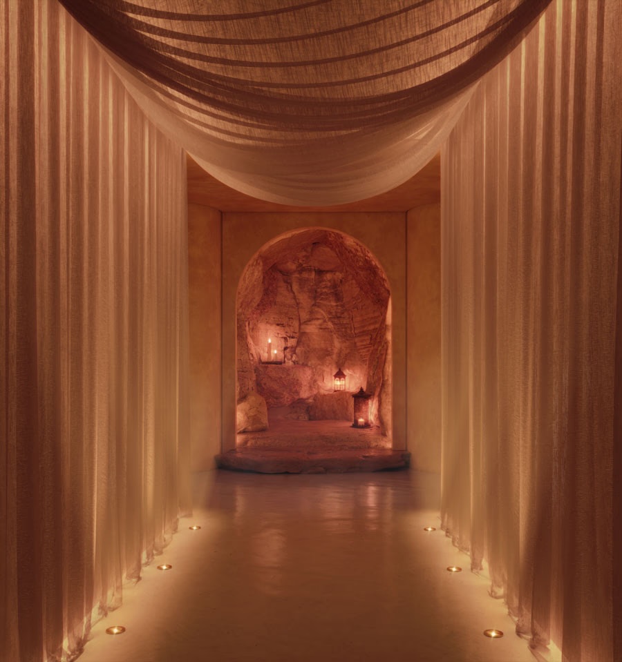 Image of a Relaxation Room, courtesy of Nômade Temple Ibiza