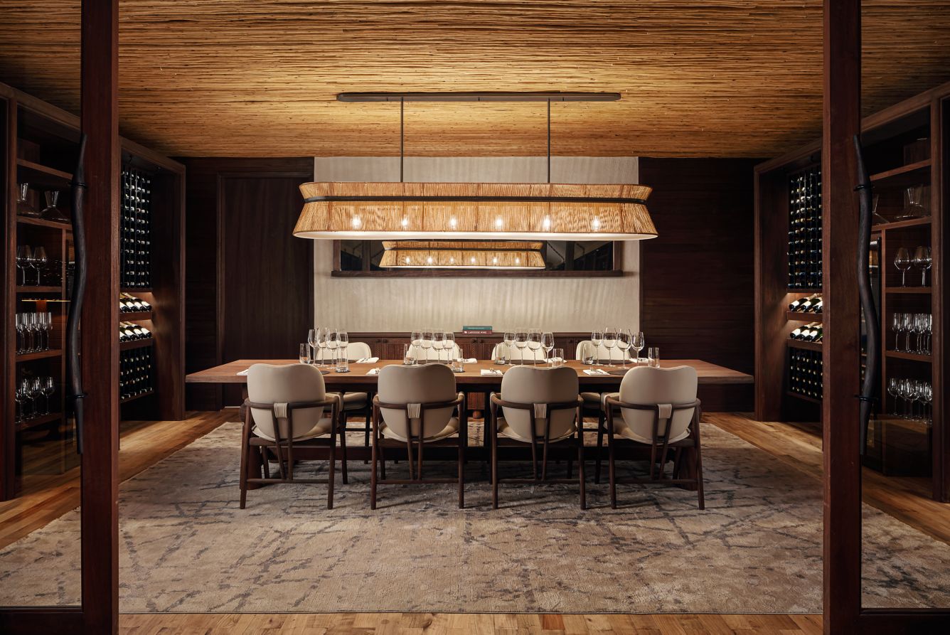 image of the wine room, courtesy of JW Marriott Mount Kenya Rhino Reserve Safari Camp