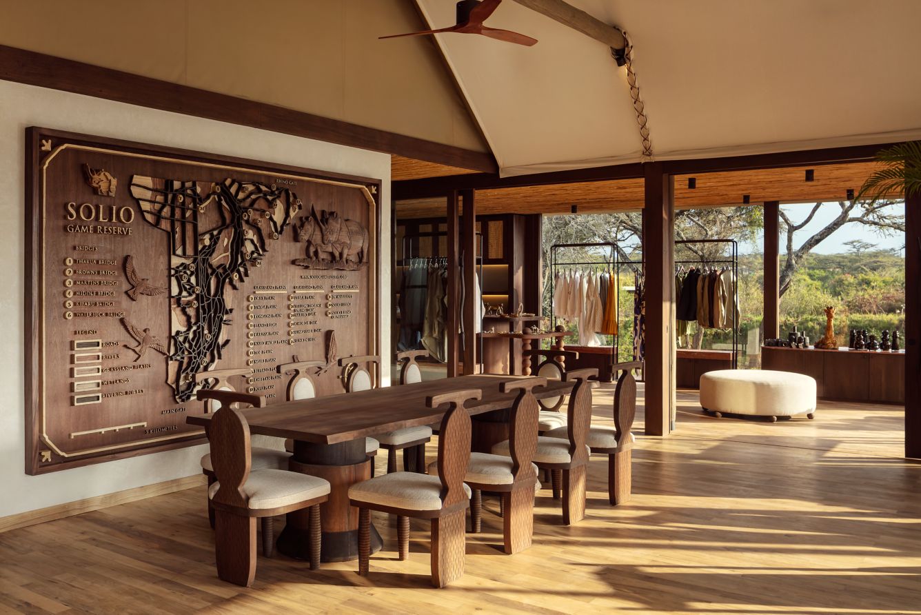 image of the map directory room, courtesy of JW Marriott Mount Kenya Rhino Reserve Safari Camp