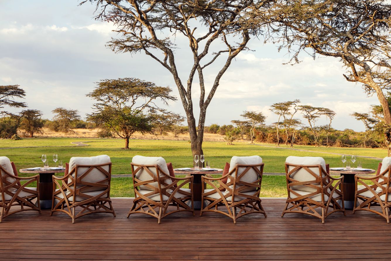 image of the dining venue Mavuno, courtesy of JW Marriott Mount Kenya Rhino Reserve Safari Camp