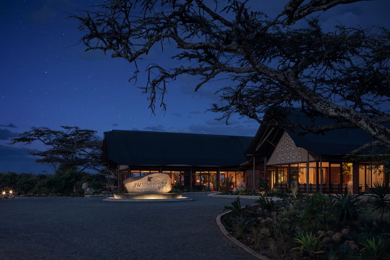 image of the exterior property, courtesy of JW Marriott Mount Kenya Rhino Reserve Safari Camp