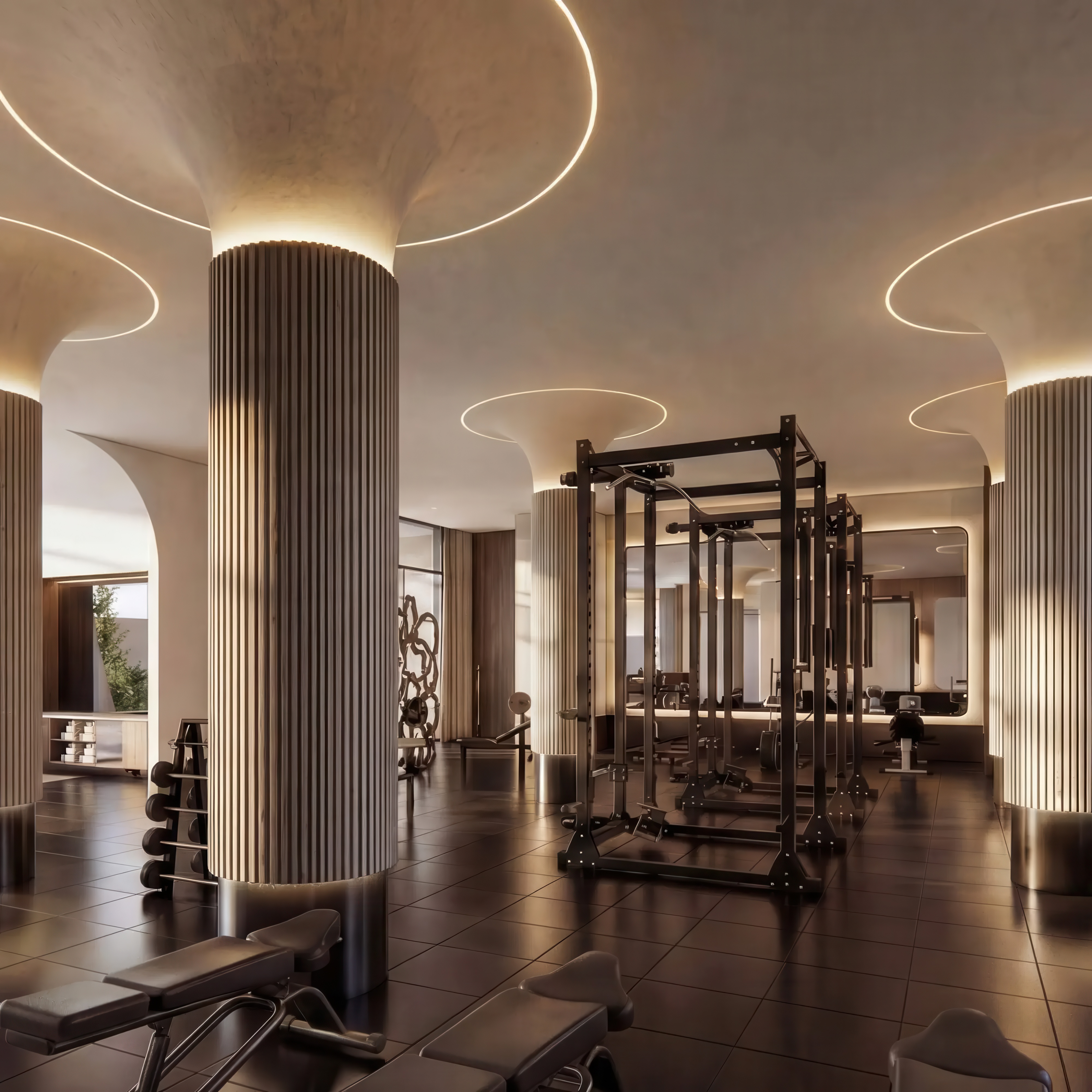 image of the Fitness area, courtesy of Equinox