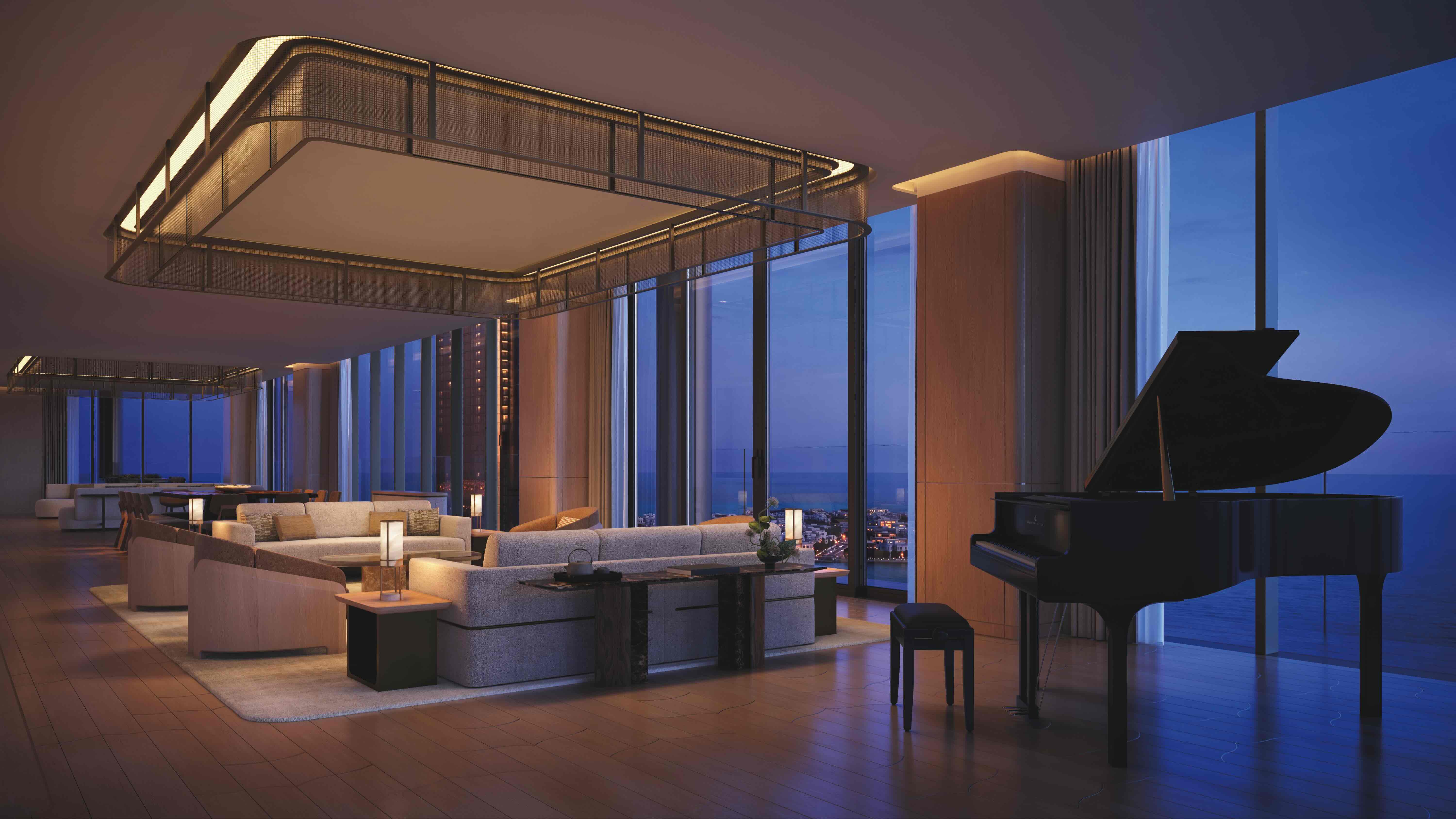 Janu Residences, Al Marjan Island - 4BR Simplex Living & Dining Room.jpeg