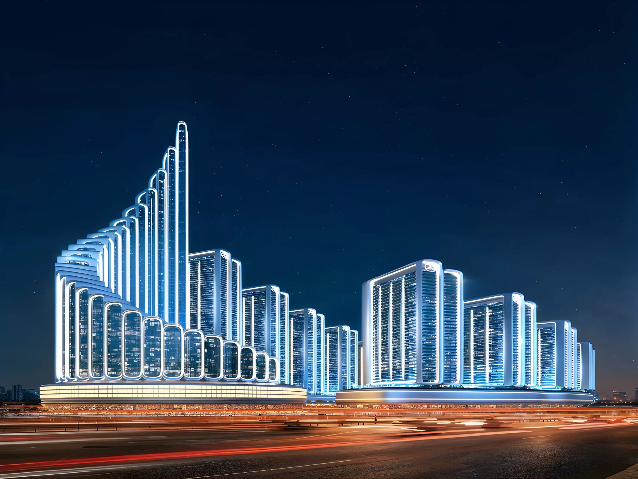 Rendering of Vision Iconic tower facade
