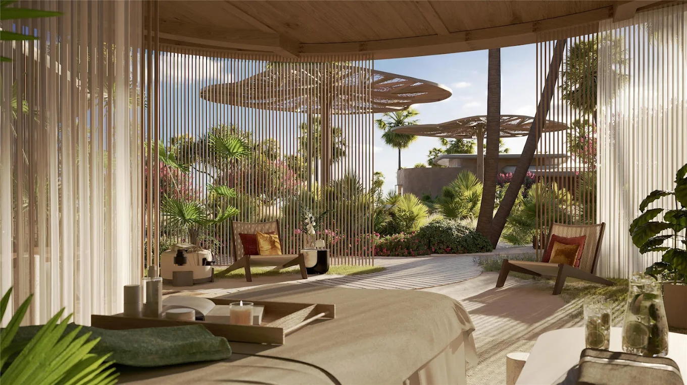 image of the Life in Balance Spa treatment room, image courtesy of Miraval Red Sea