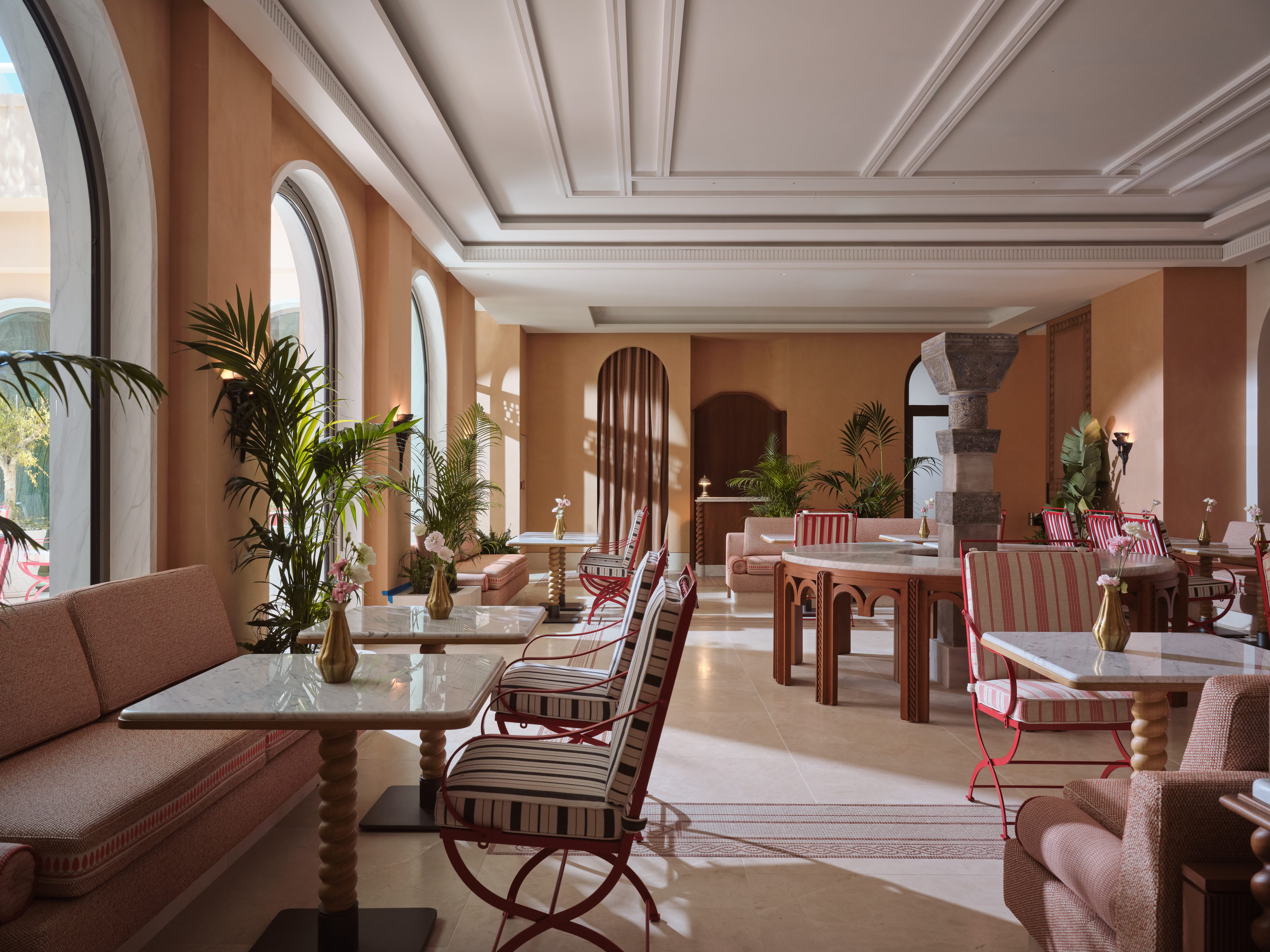 image of dining venue, Byzantino, reintroduced as Athens’ first Grande Brasserie,, image courtesy of Conrad Athens The Ilisian