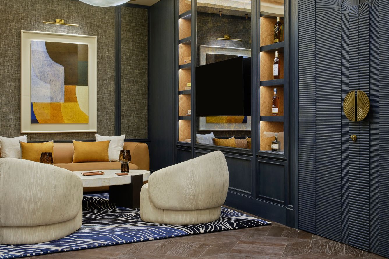 image of the Cigar Lounge, image courtesy of Amoh, a Luxury Collection, Rhodes