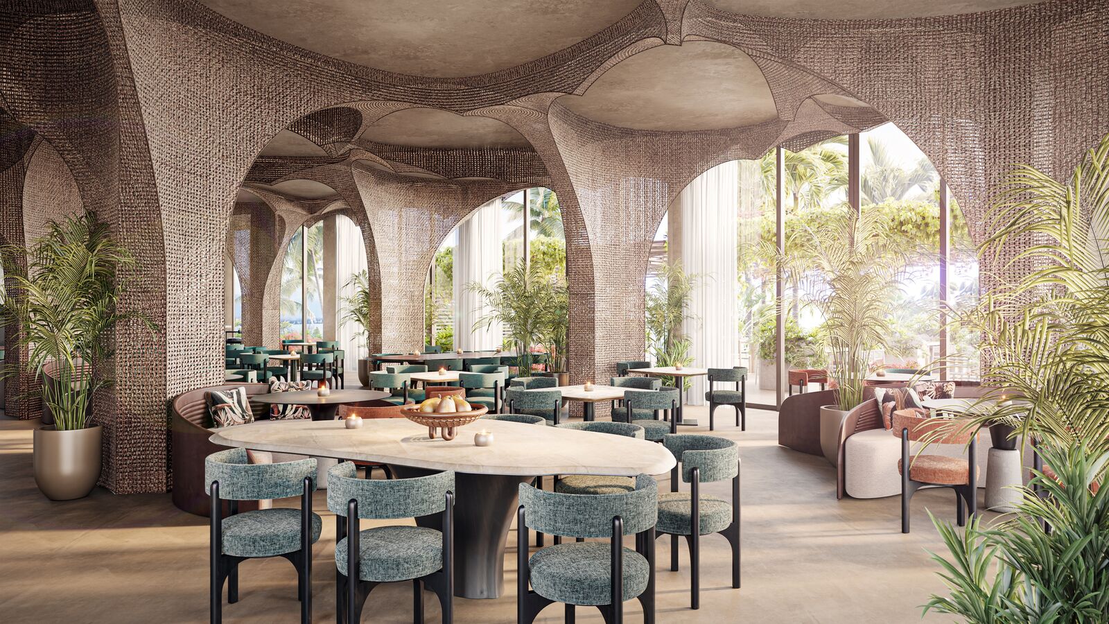 image of a Dining venue, image courtesy of Miraval Red Sea