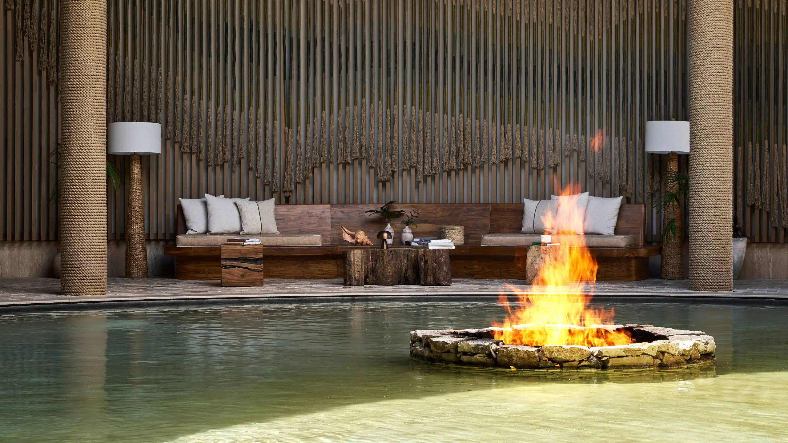 image of the Arrival Lobby Seating, image courtesy of Alila Mayakoba
