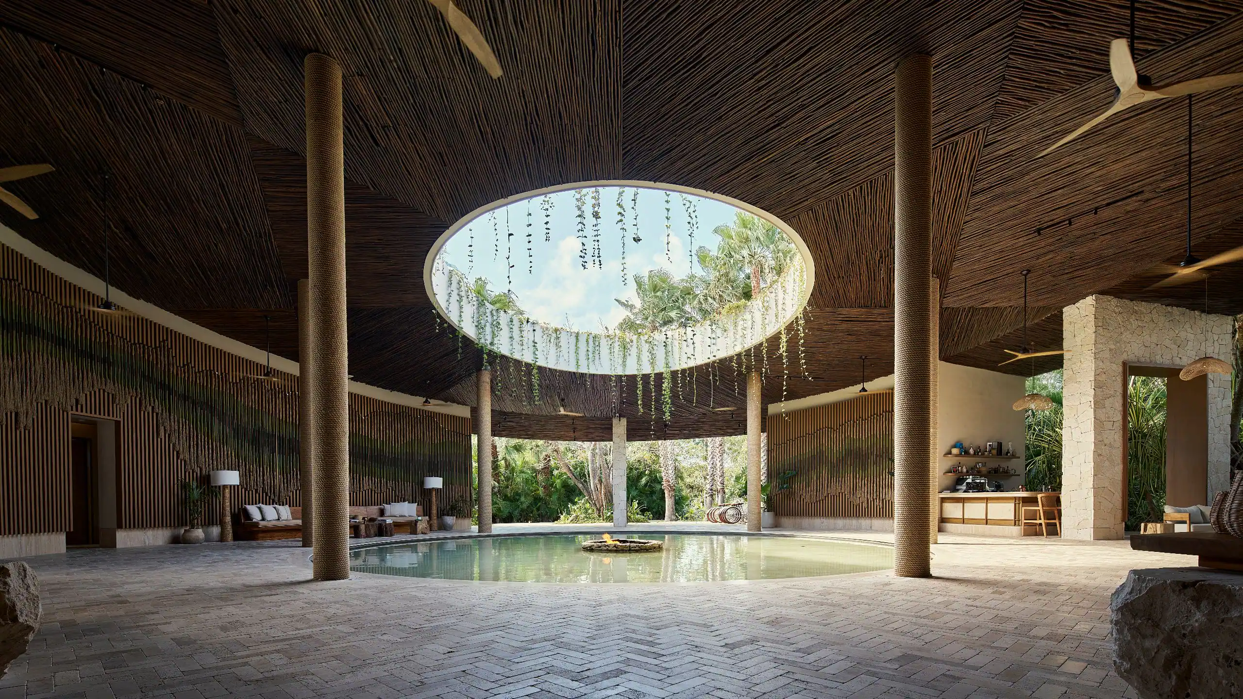 image of the Arrival Lobby, image courtesy of Alila Mayakoba