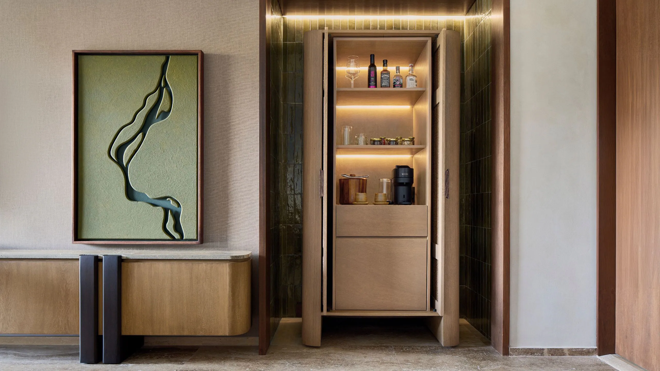 image of a Suite Minibar, image courtesy of Alila Mayakoba