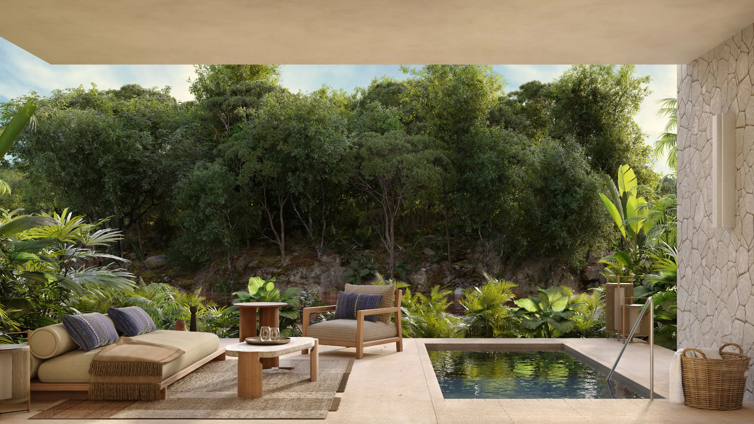 image of a King Suite Terrace room, image courtesy of Alila Mayakoba