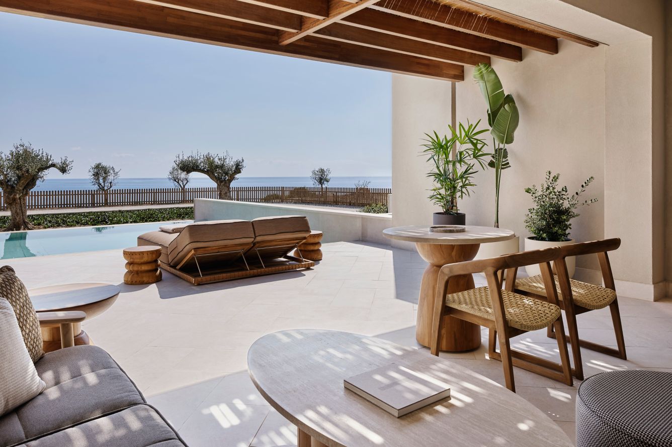 image of a Suite Terrace, image courtesy of Amoh, a Luxury Collection, Rhodes