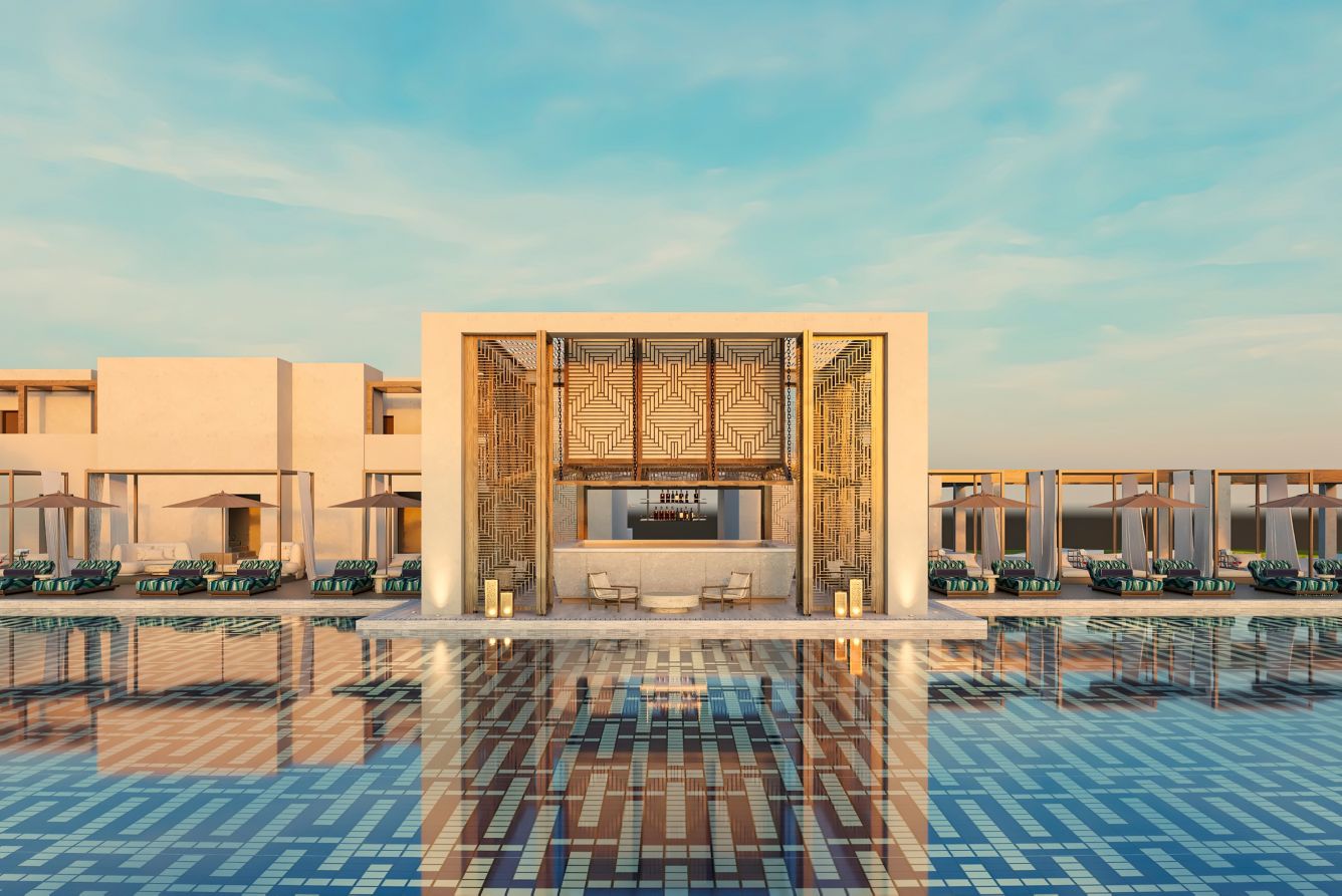 image of dining venue Isle Pool Bar, image courtesy of Amoh, a Luxury Collection, Rhodes