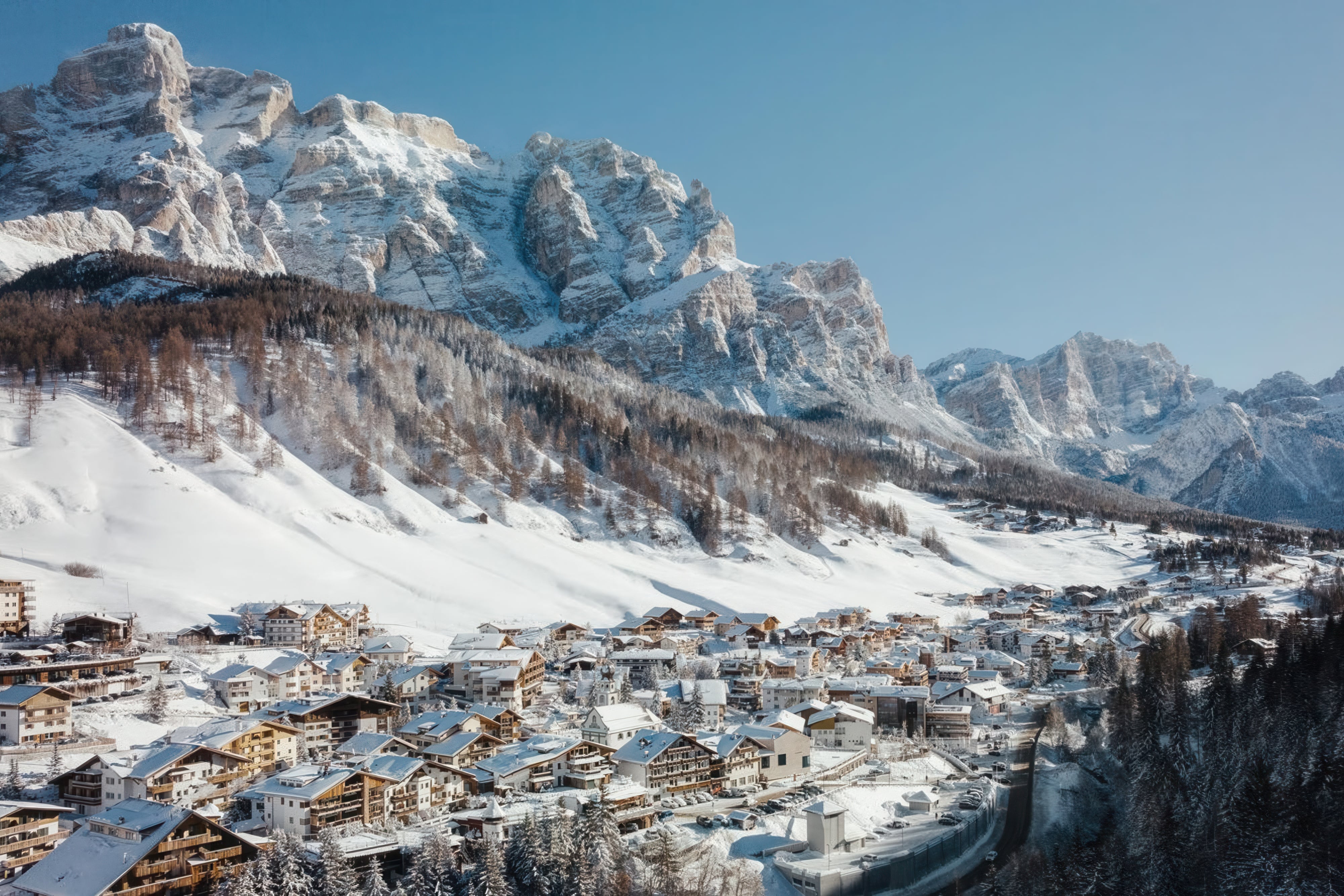 Photo of San Cassiano village in the Dolomites