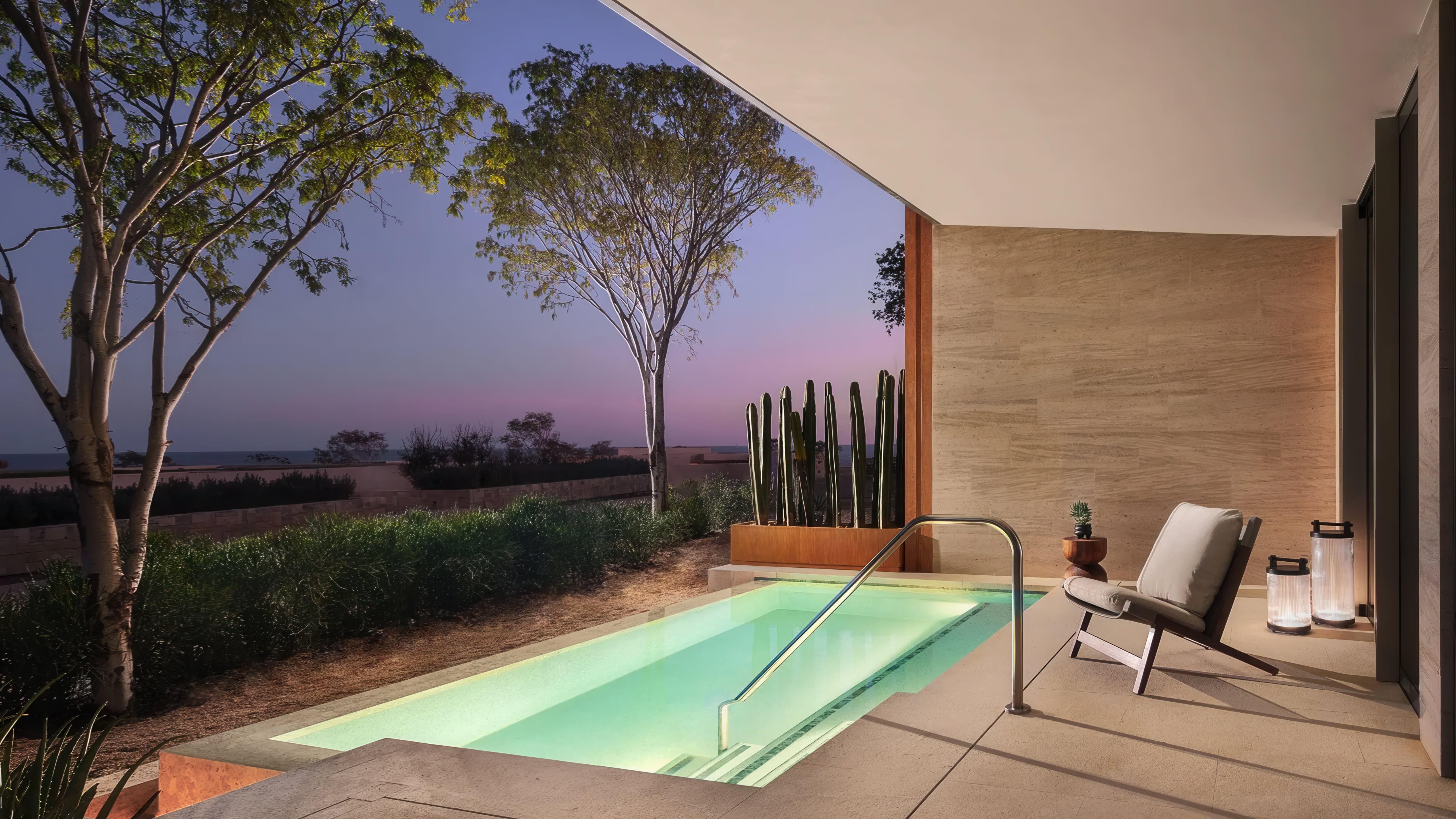 Pool deck of Park Hyatt Cabo del Sol guest room 