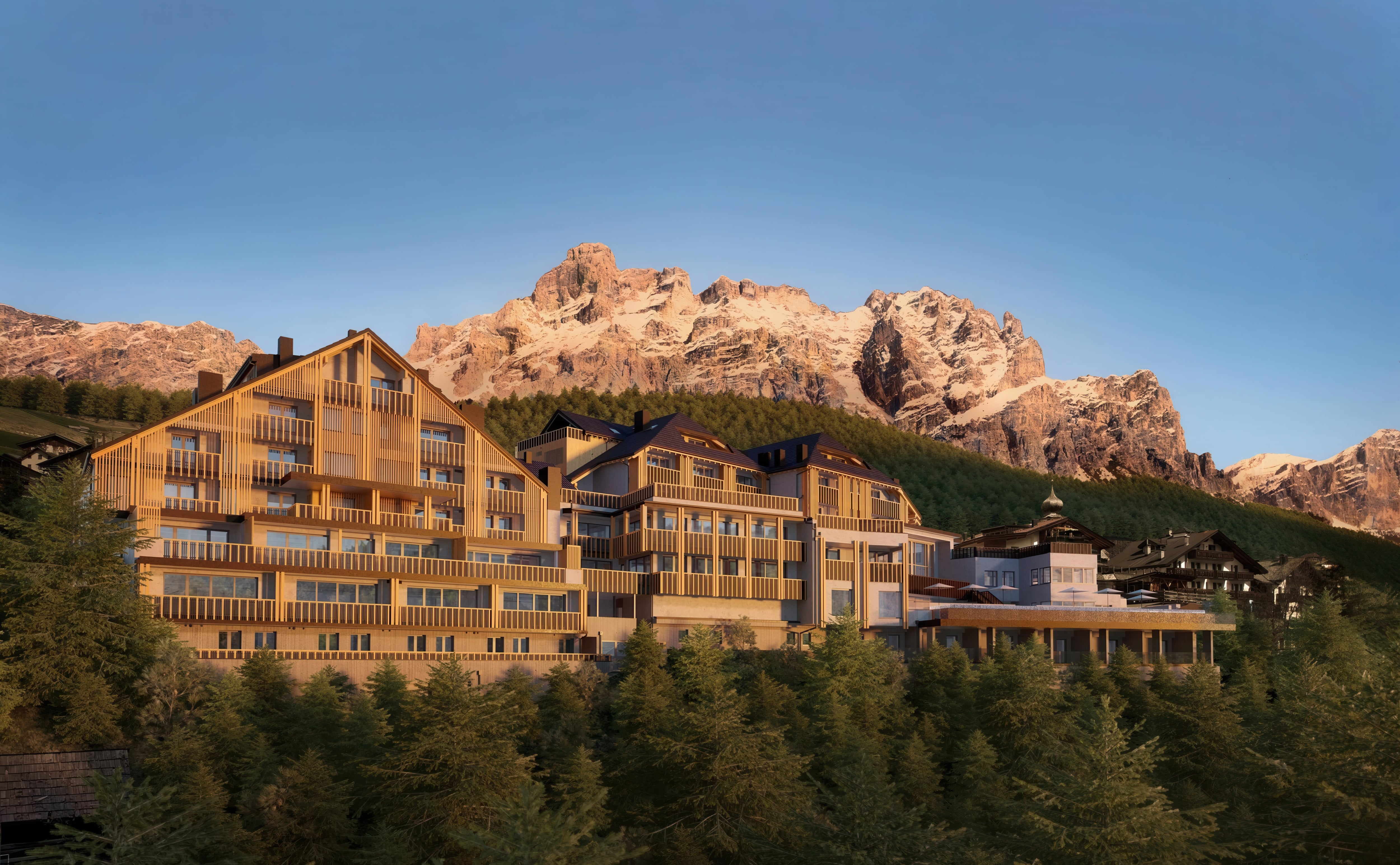 Rendering of Aman Rosa Alpina opening this month in the Dolomites