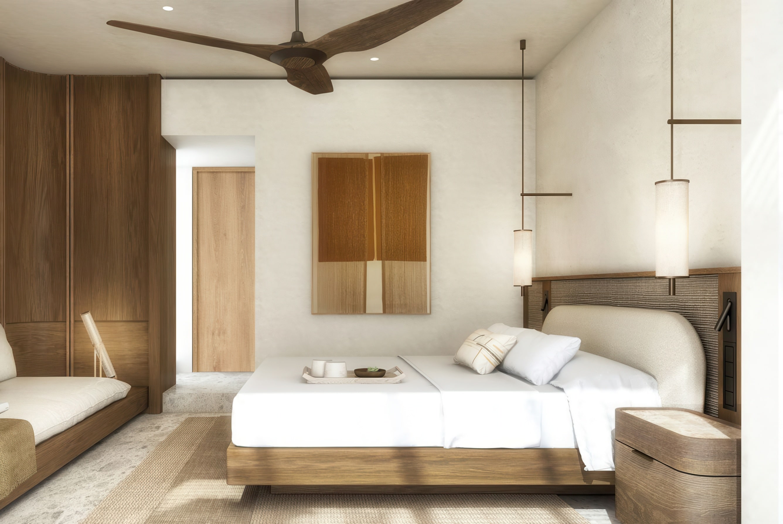 Rendering of JW Marriott Crete Resort & Spa Villa Master Bedroom