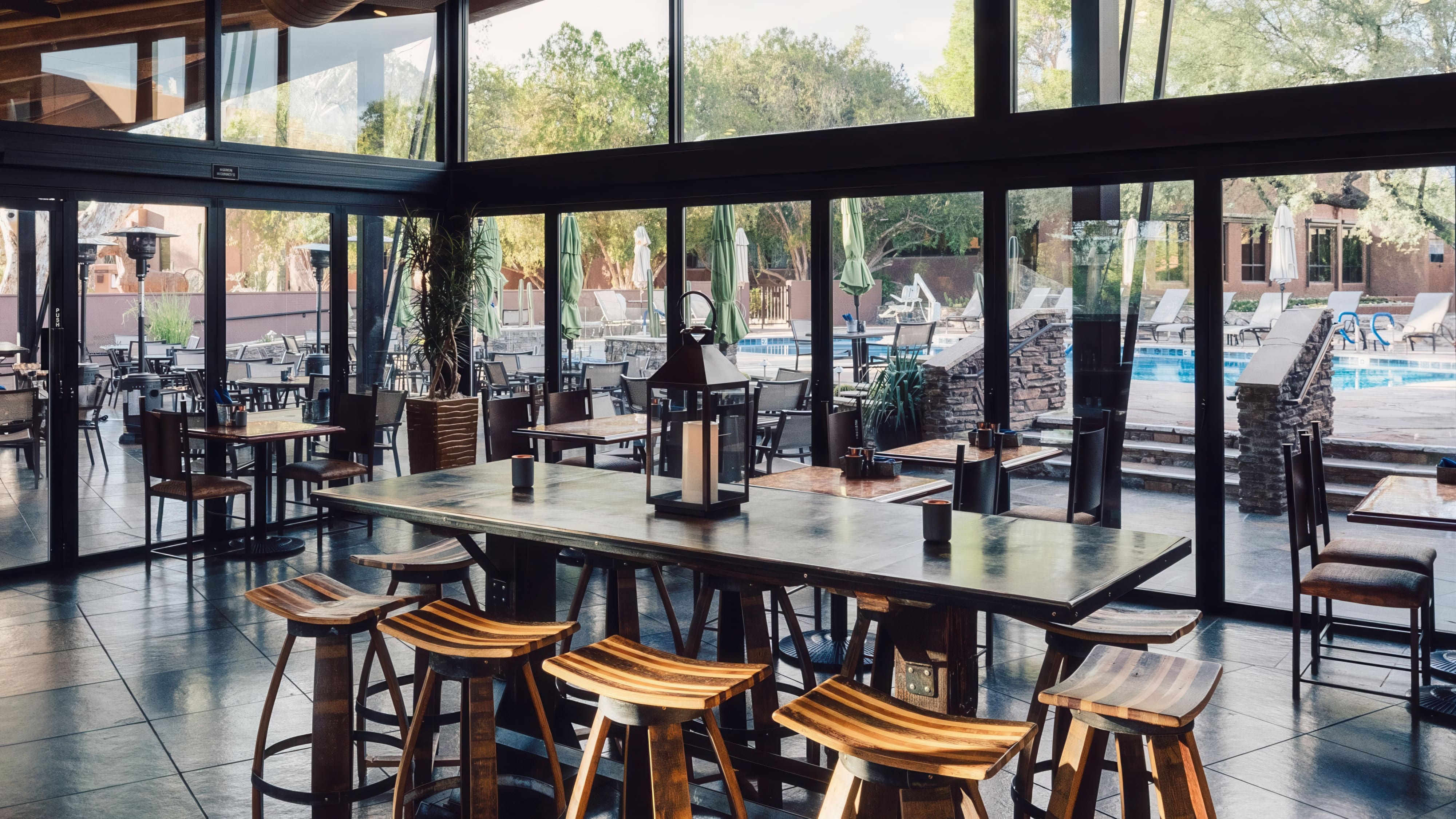 Interior dining space of Canyon Ranch Tucson in Tucson, Arizona awarded Three-Keys by Michelin