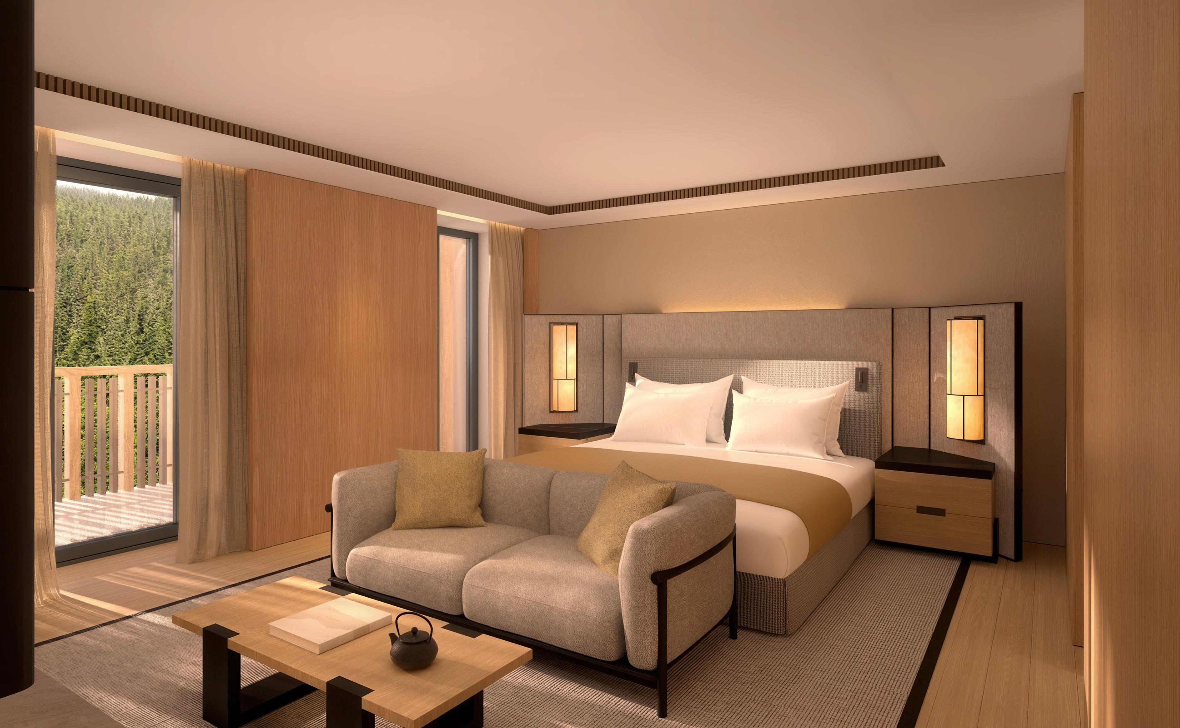Rendering of Aman Rosa Alpina accommodations