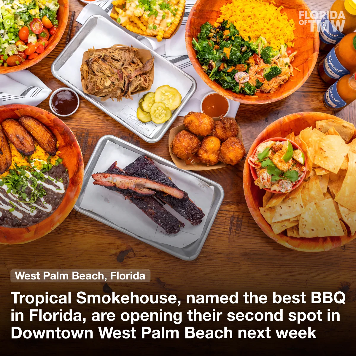 Tropical Smokehouse, named best BBQ in Florida, is opening new spot in Downtown West Palm next week