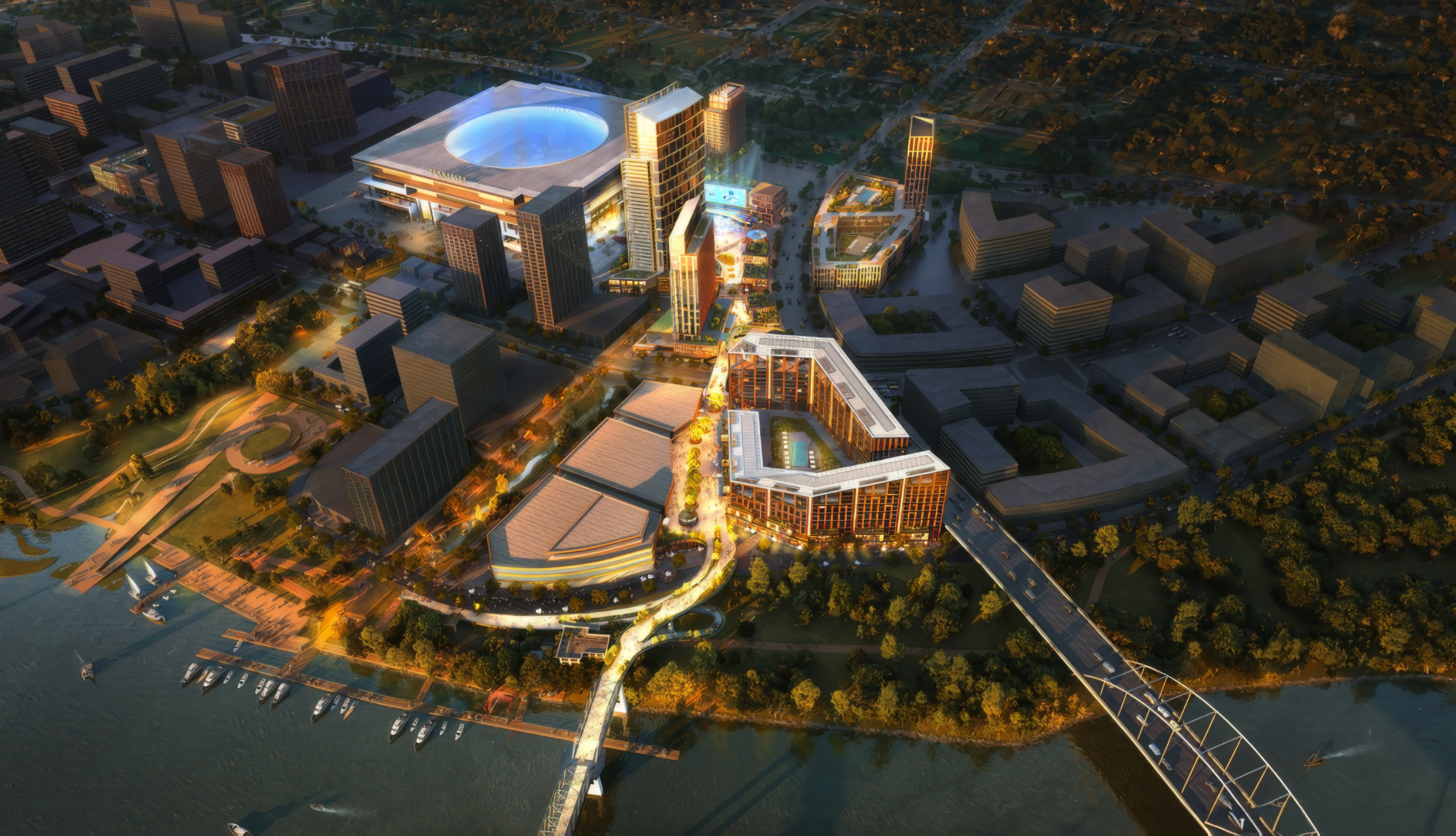 Waterfront East Bank project moves forward with new lease agreement, Fallon to develop 30 acres of mixed-use space around the new $2.1 billion Titans stadium
