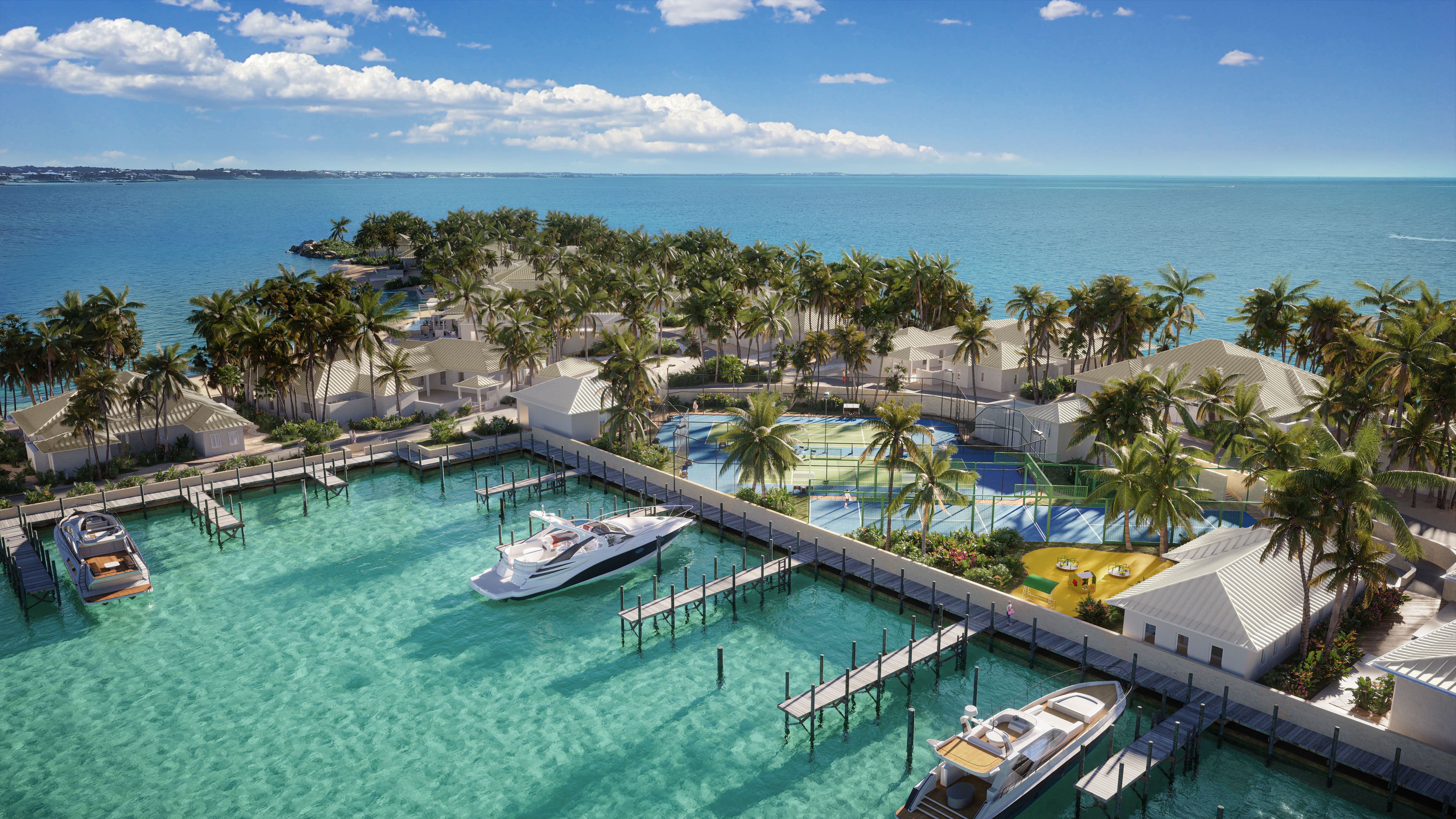 Rendering of Montage Cay Marina in The Abacos, Bahamas