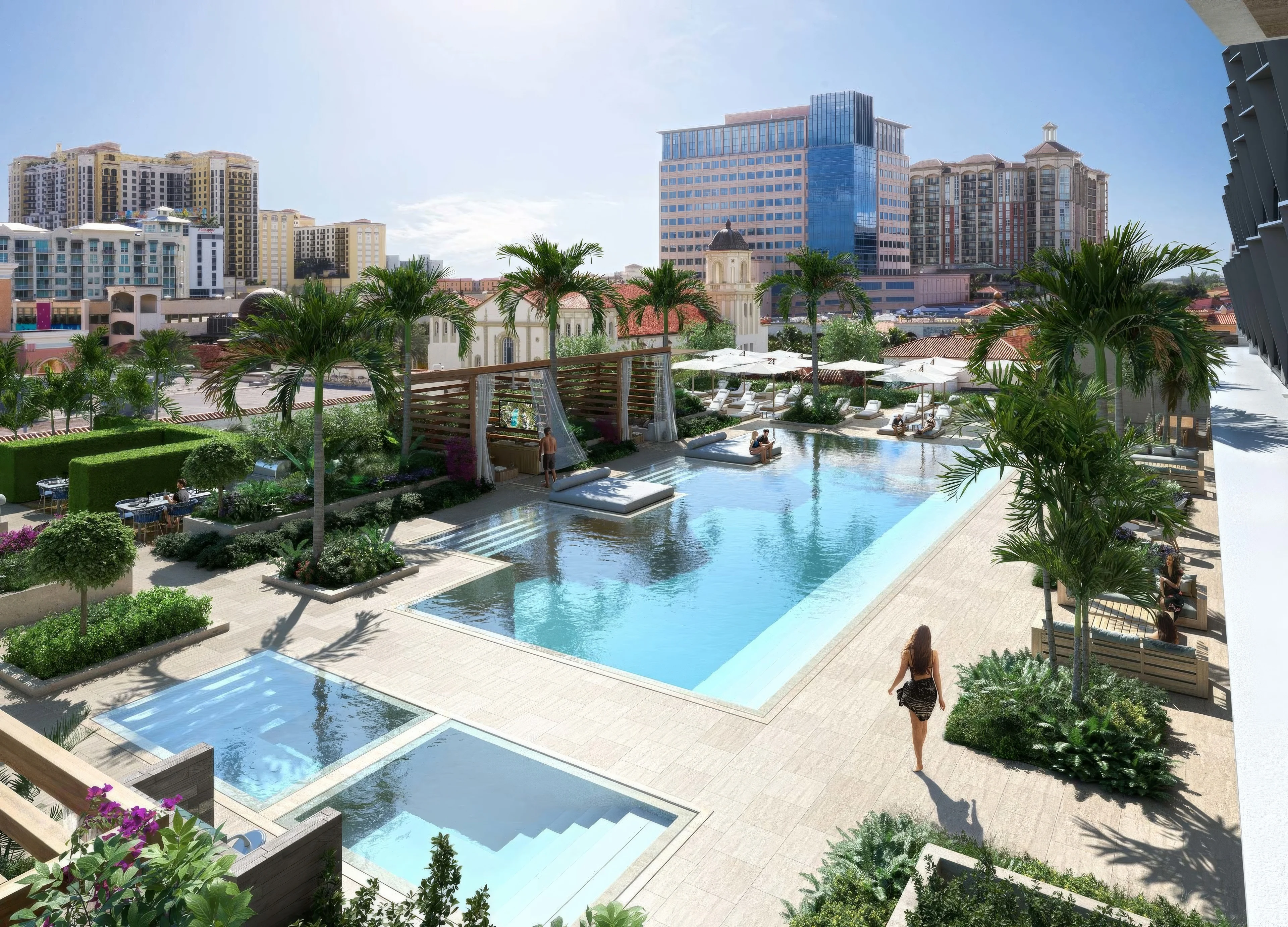 Laurel, a new 21-story apartment tower begins leasing at The Square in West Palm Beach, offering residents luxury amenities a few blocks from Brightline station