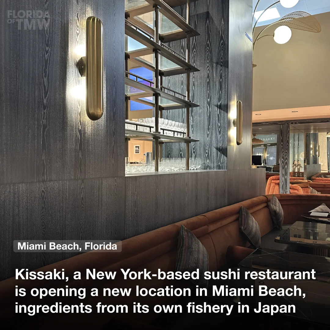 Kissaki, a New York-based sushi restaurant is opening a new location in Miami Beach, with ingredients from its own fishery in Japan