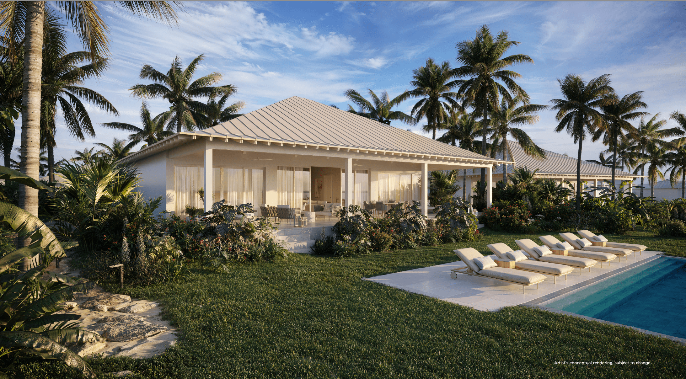 Rendering of Montage Cay's Shore Cottages in The Abacos, Bahamas