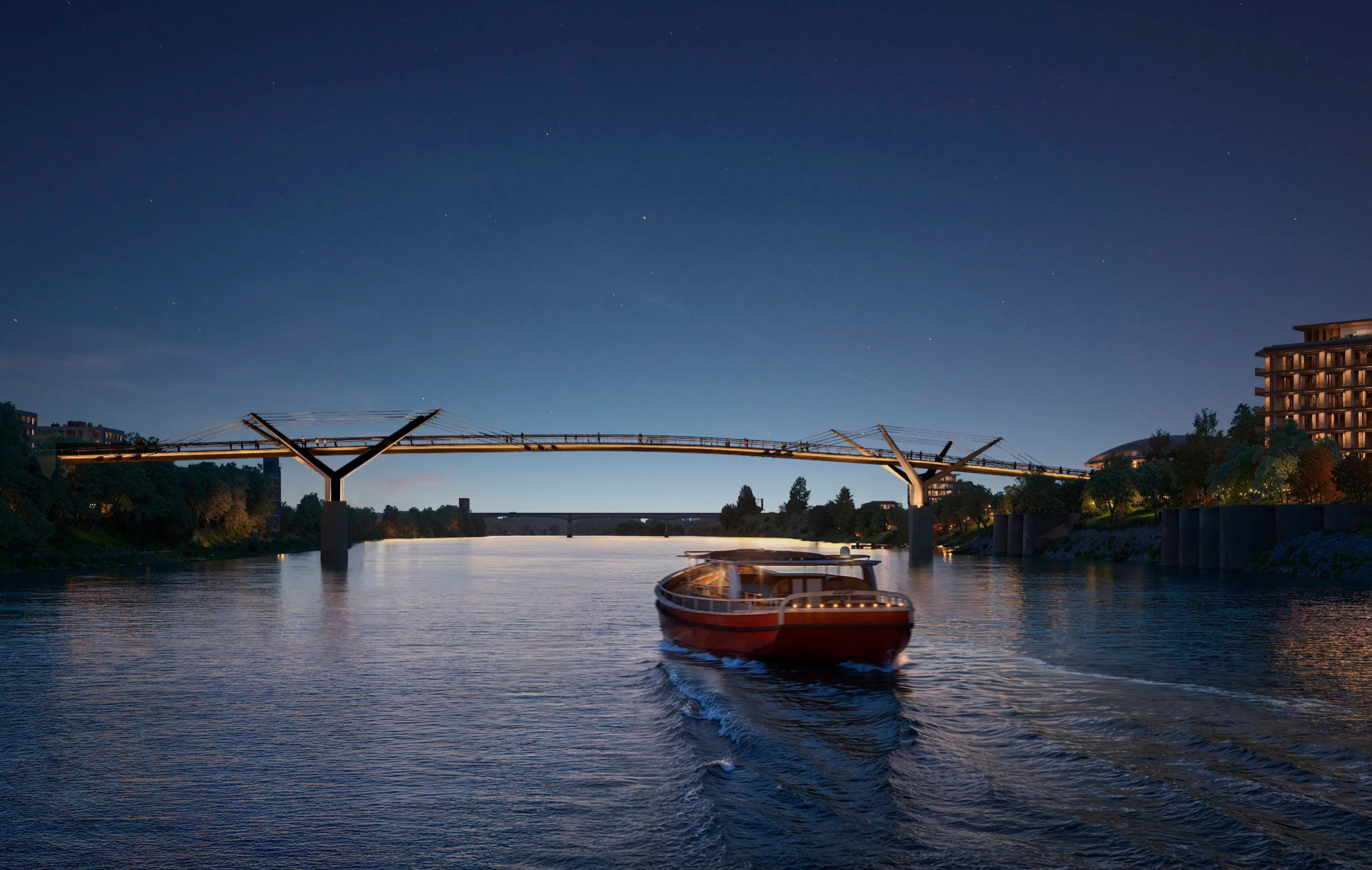 Oracle unveils new look at Nashville’s Foster+Partners-designed pedestrian bridge
