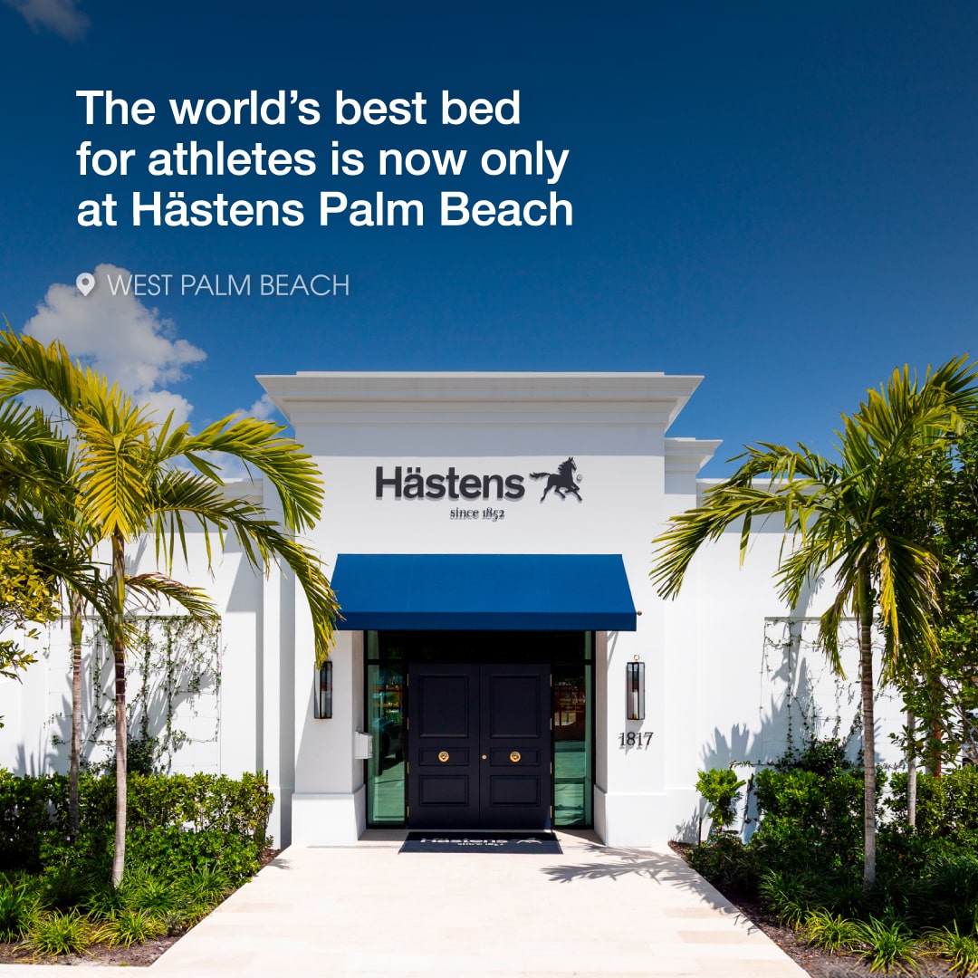 The world's best bed for athletes is now only at Hästens Palm Beach