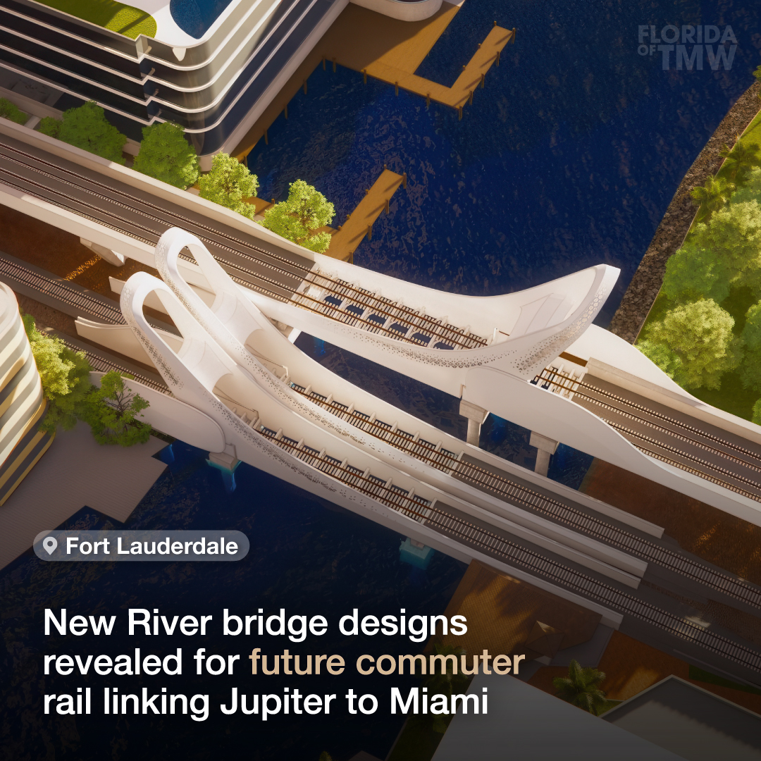 New River bridge designs revealed for future commuter rail linking Jupiter to Miami