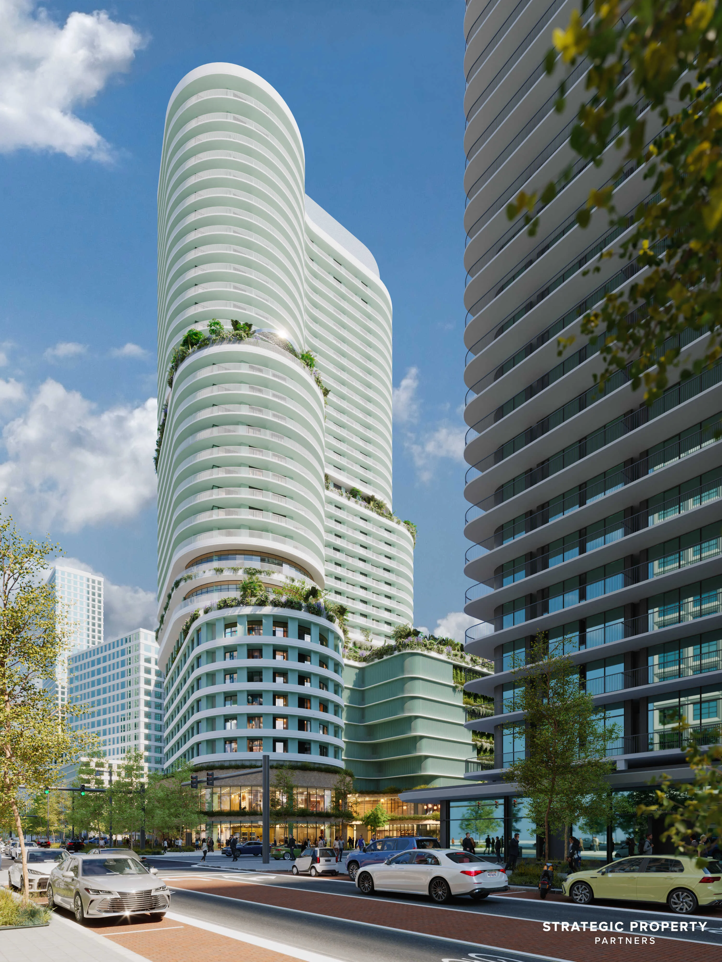 SPP unveils three new projects for Water Street Tampa, a new tallest residential condo tower, an office complex, and an entertainment destination near Amalie Arena