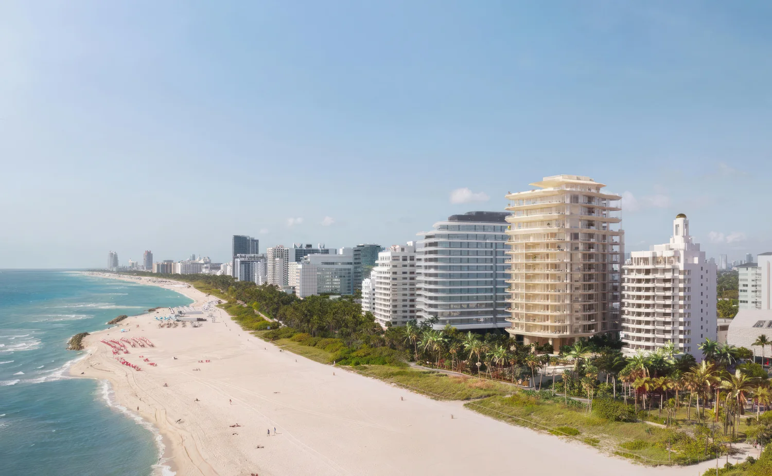 Aman Miami Beach, designed by Kengo Kuma, will offer 22 private residences in the vibrant Faena District, opening it’s doors by 2026