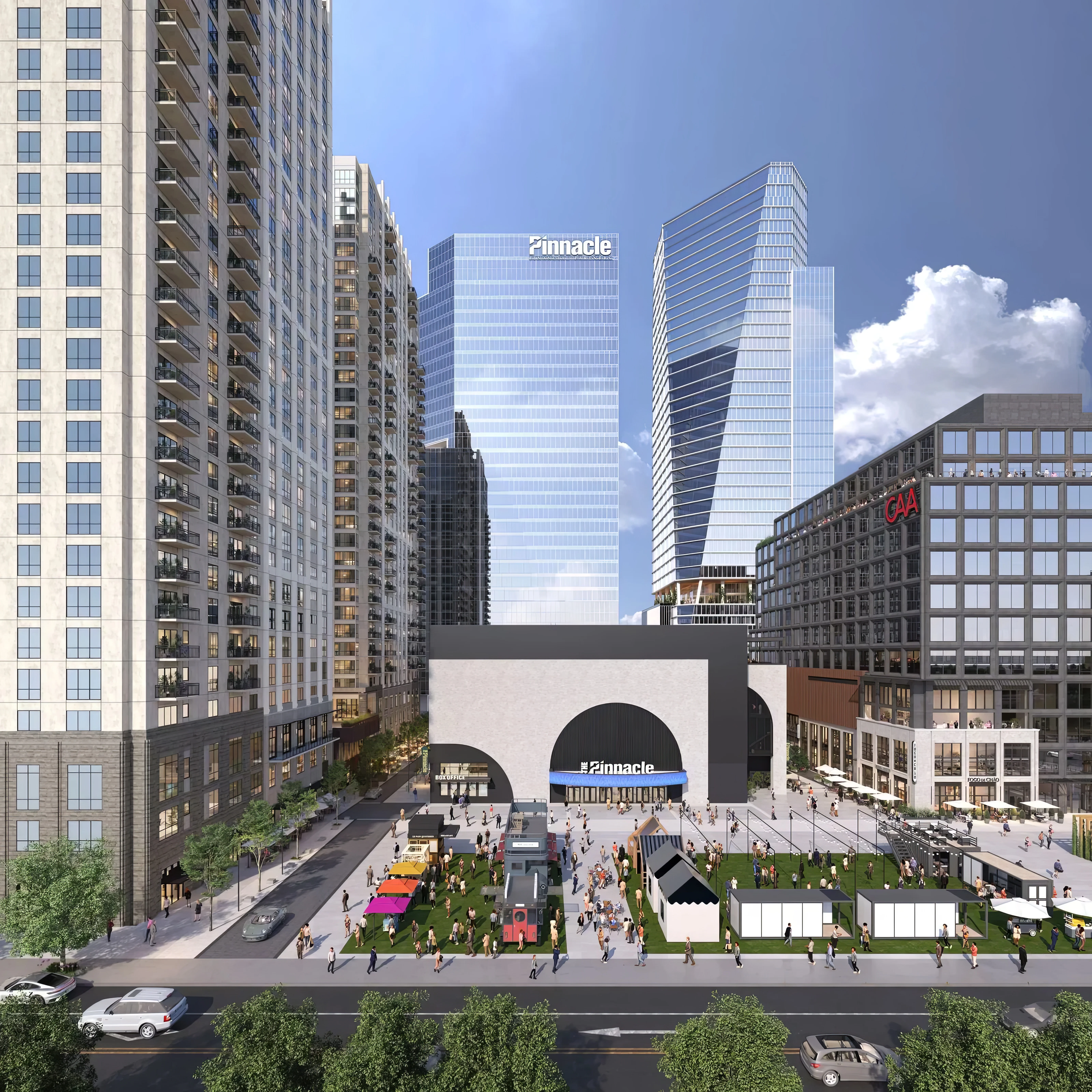 Pinnacle Financial Partners claims exclusive naming rights for the new 4,500-seat music venue, The Pinnacle, within the $1 billion Nashville Yards development