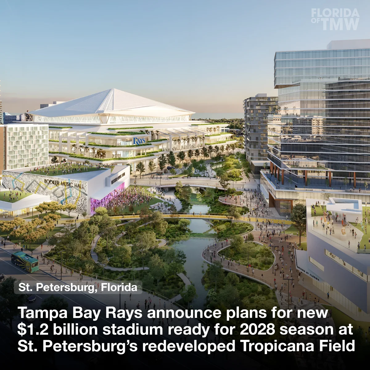 Tampa Bay Rays announce plans for new $1.2 billion stadium ready for 2028 season