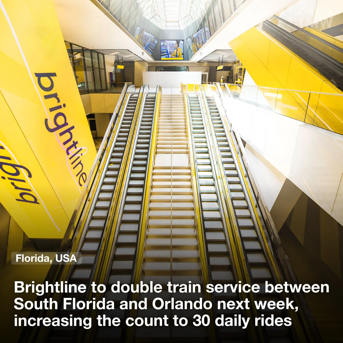 Brightline to double train service between South Florida and Orlando next week